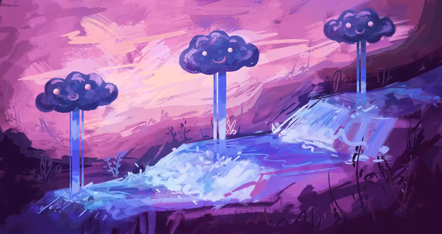 A Happy Cloud Waterfall