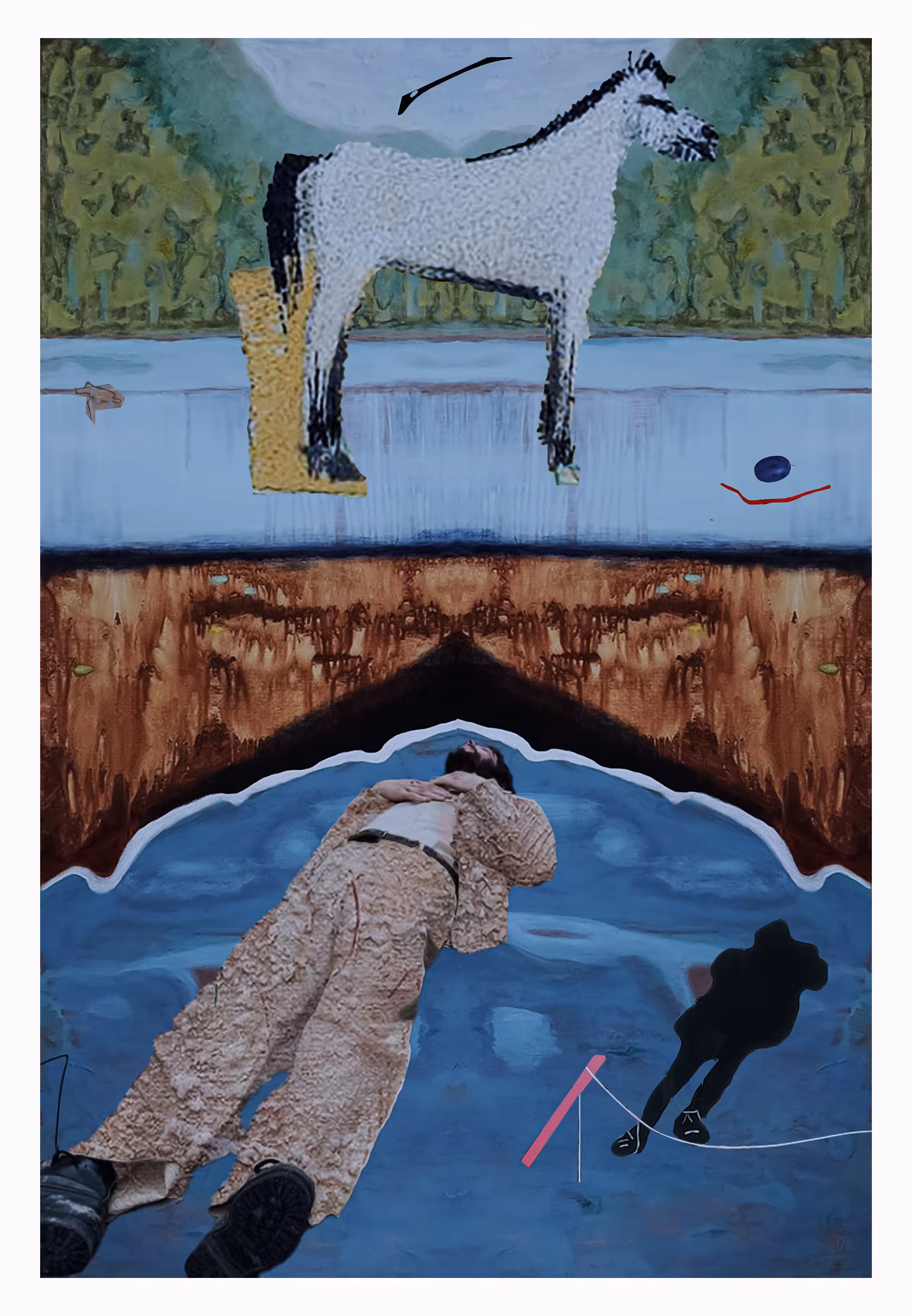"When I lay on the sky, and the horse walked on water"