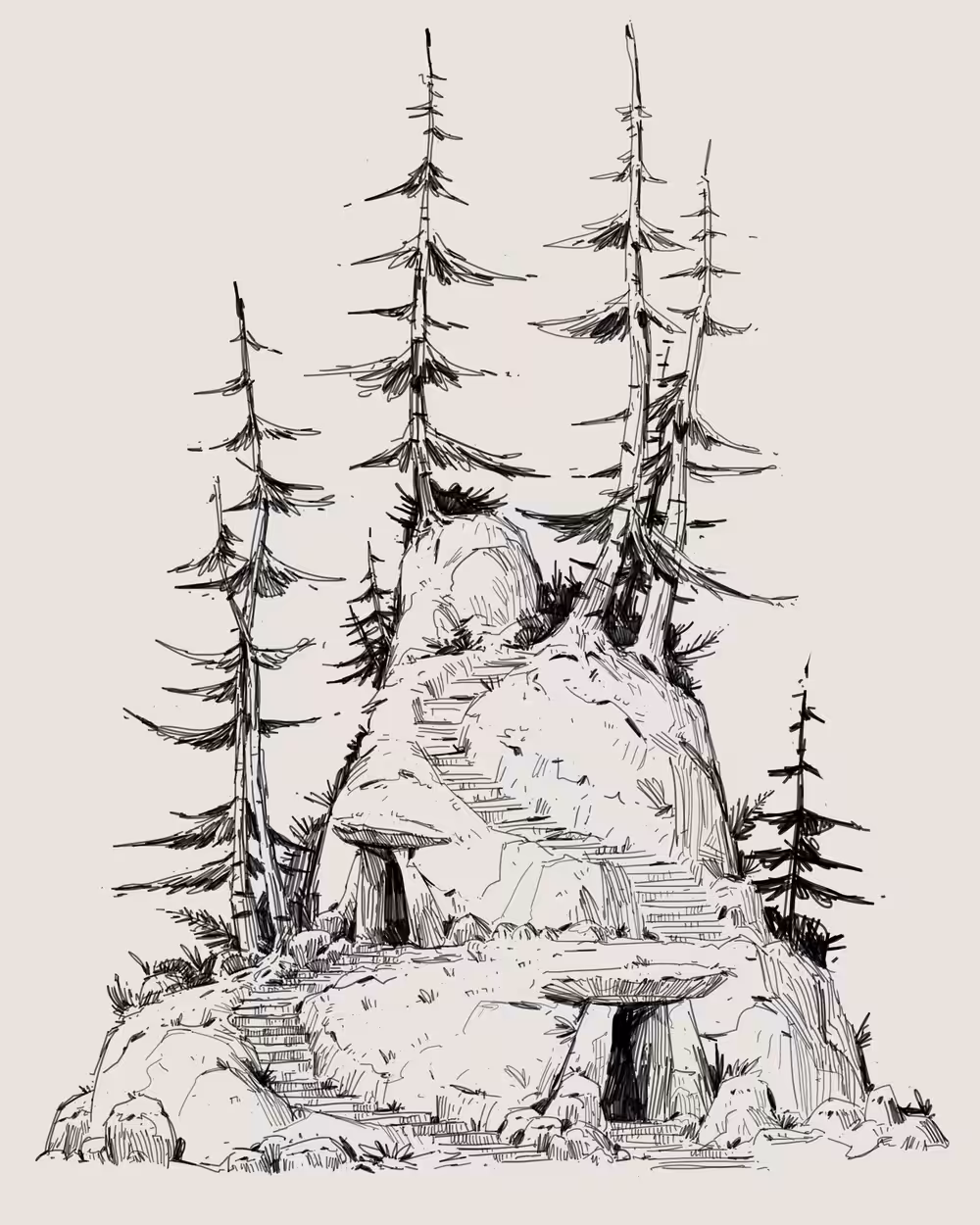 Trees and Caves