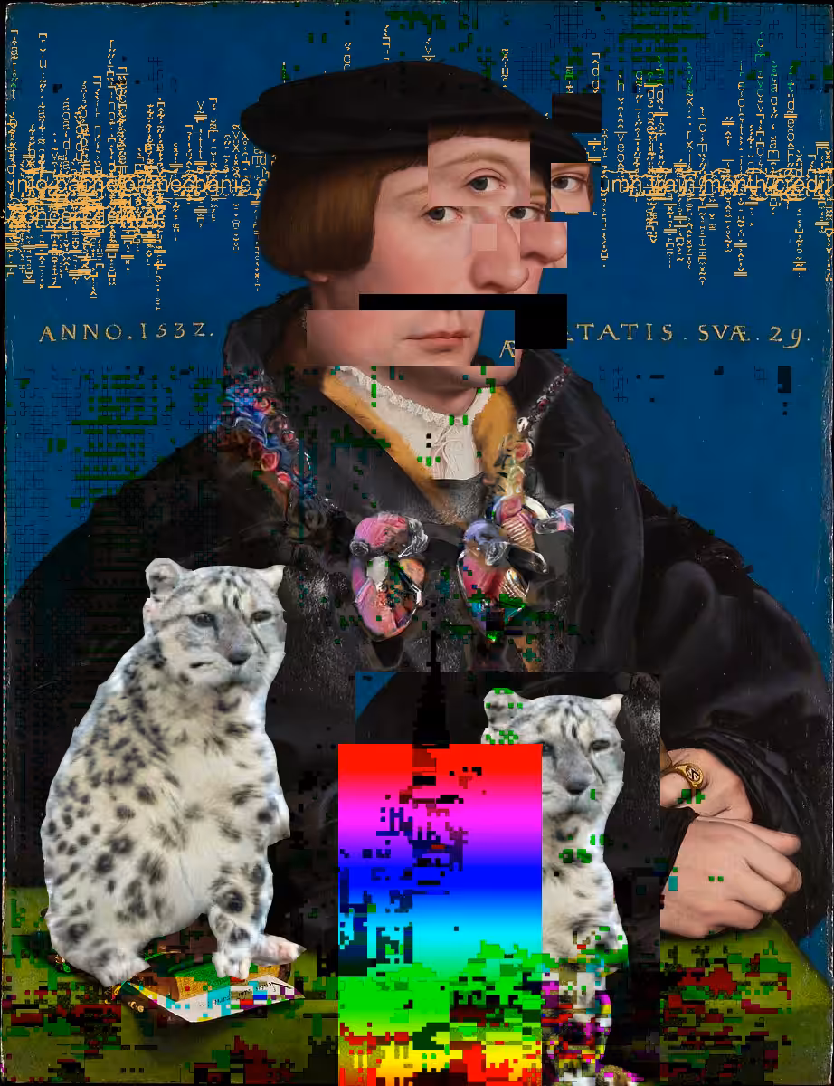 Hermann von Wedigh III with Snow Leopard