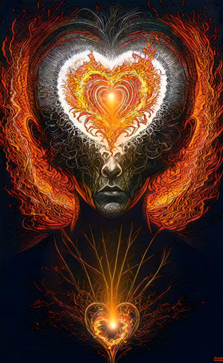 Burning heart #3