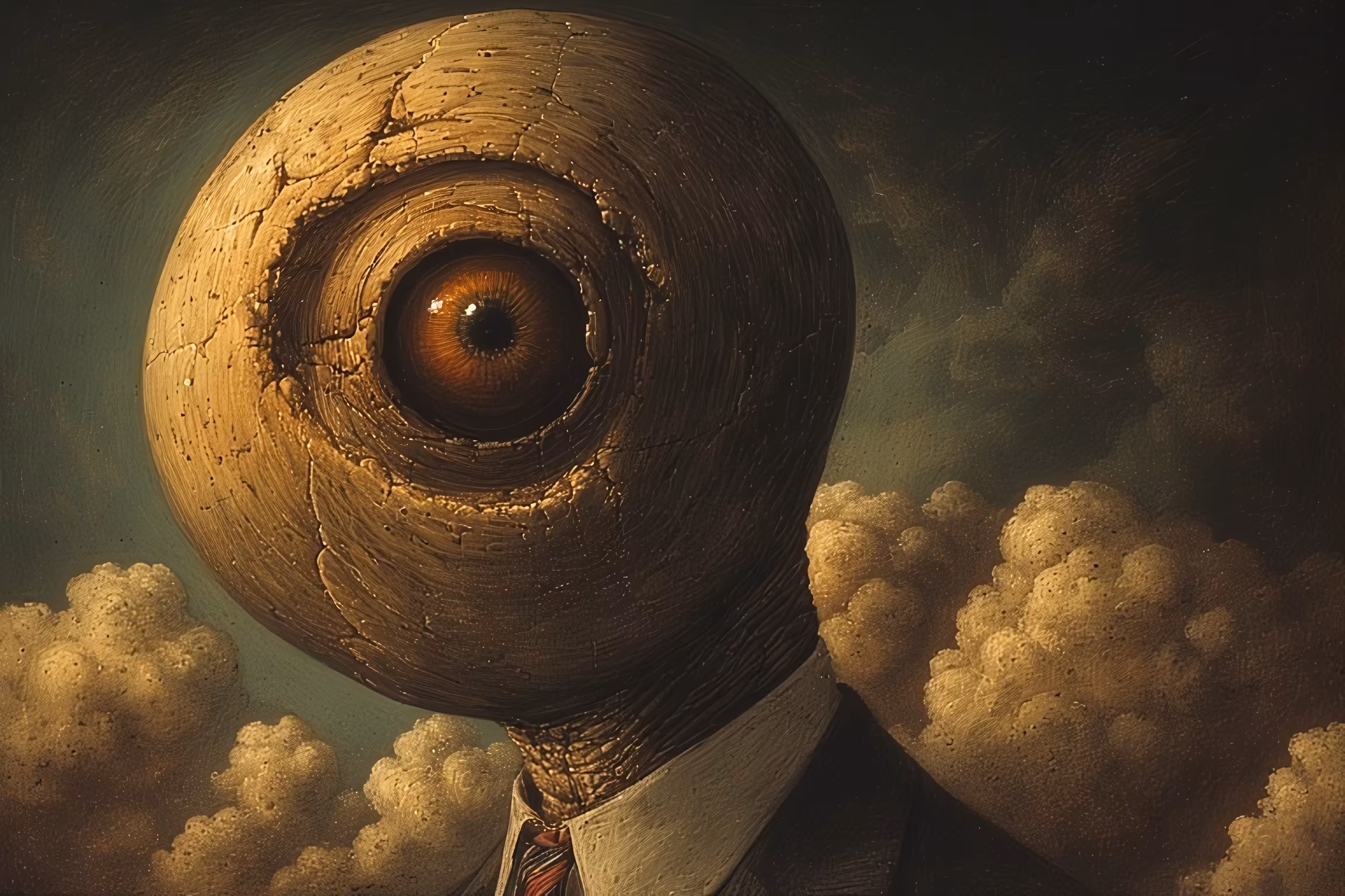 365 Brushstrokes of the Future: The Watcher in the Clouds