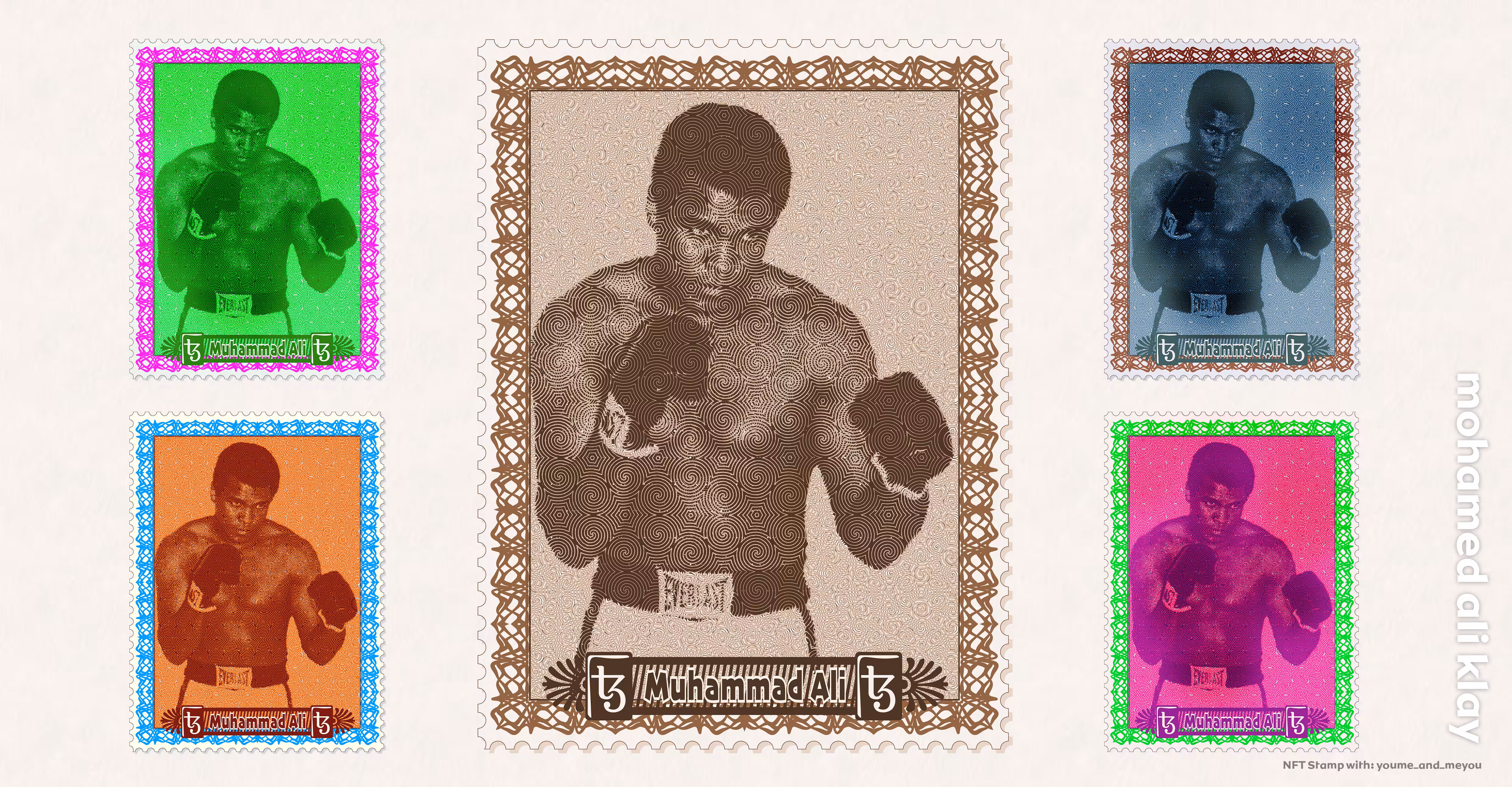 SPORT STAMP (MOHAMAD ALI KLAY STAMP BLOCK)
