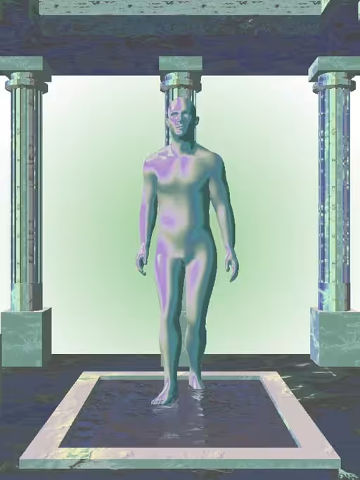 The Receding Minty Green Man #7723