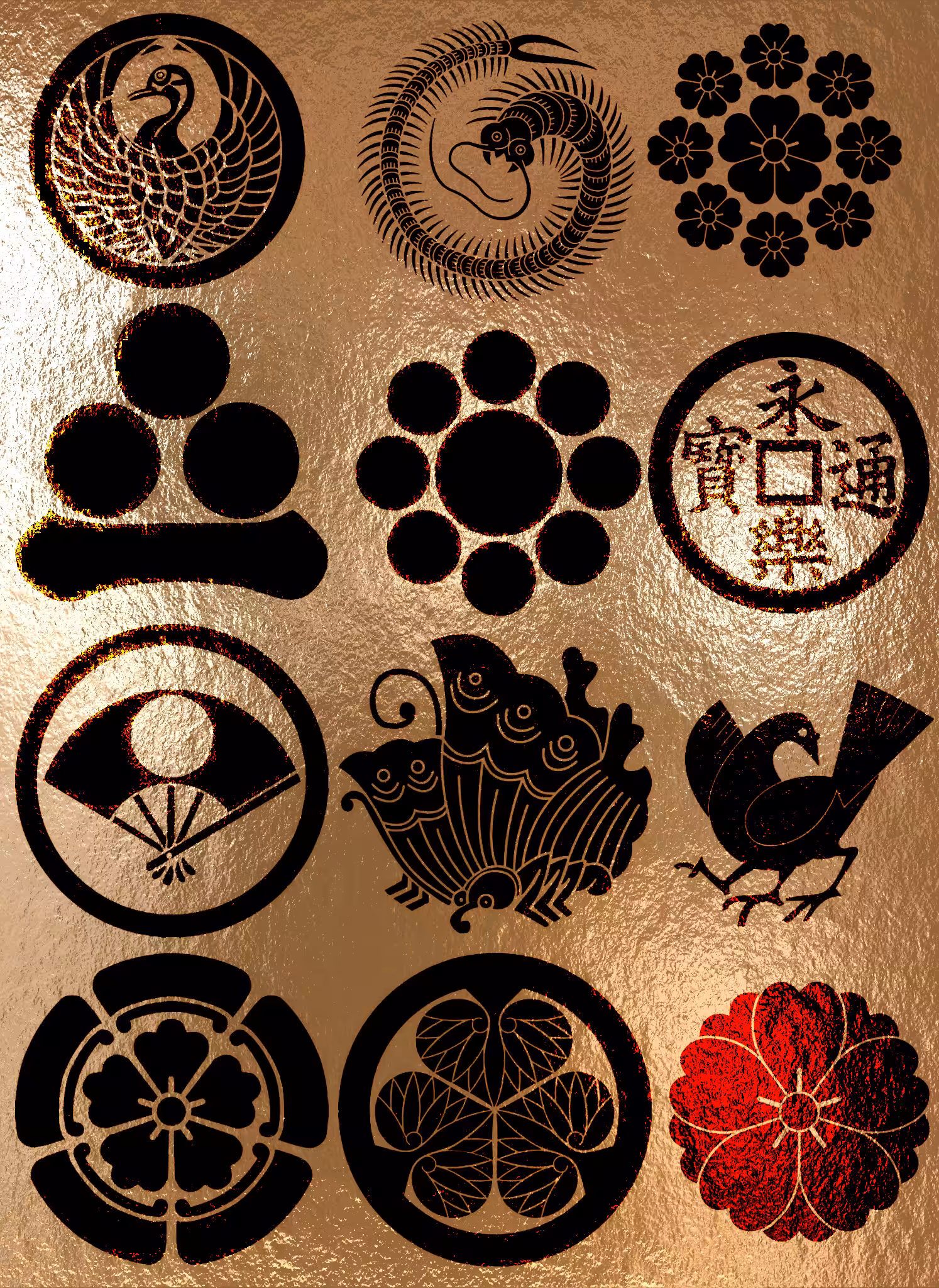 Many japanese emblem(Gold Edition)