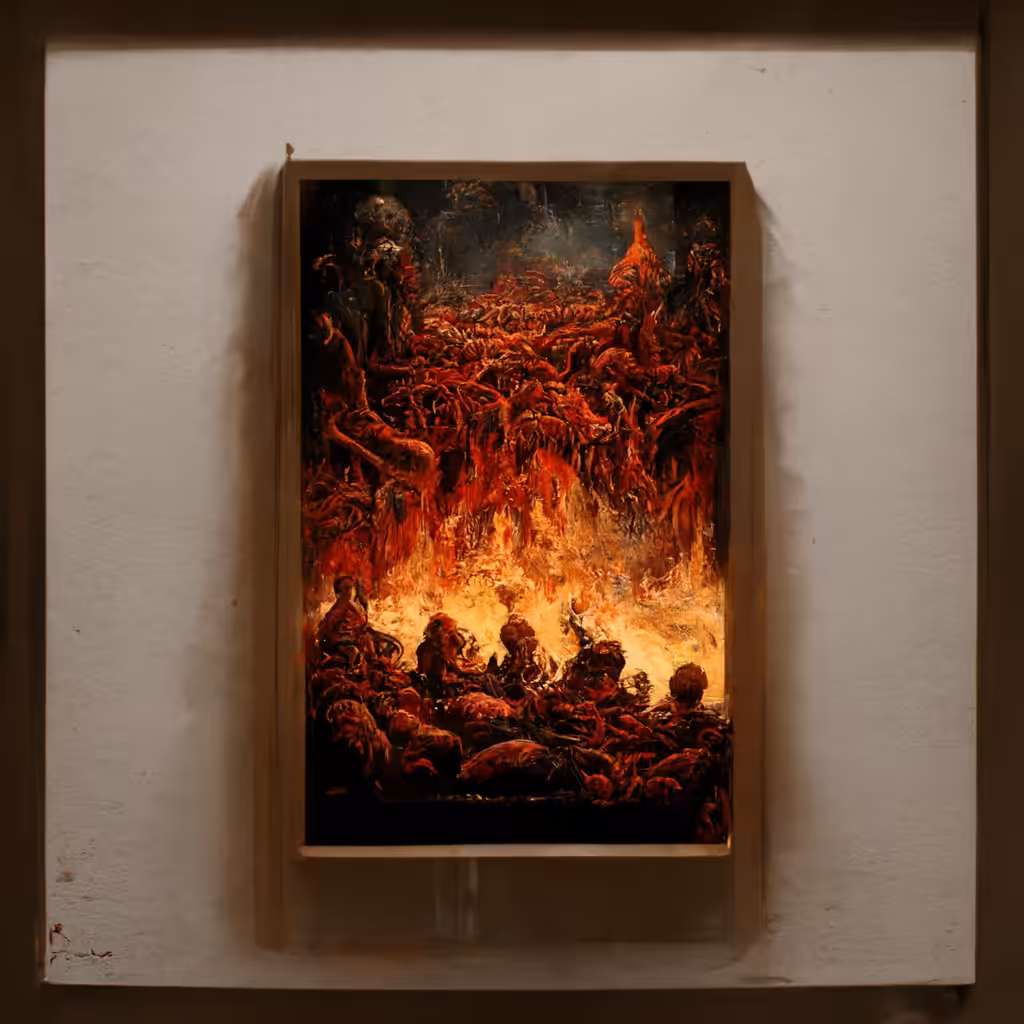 NFT collectors burning in hell