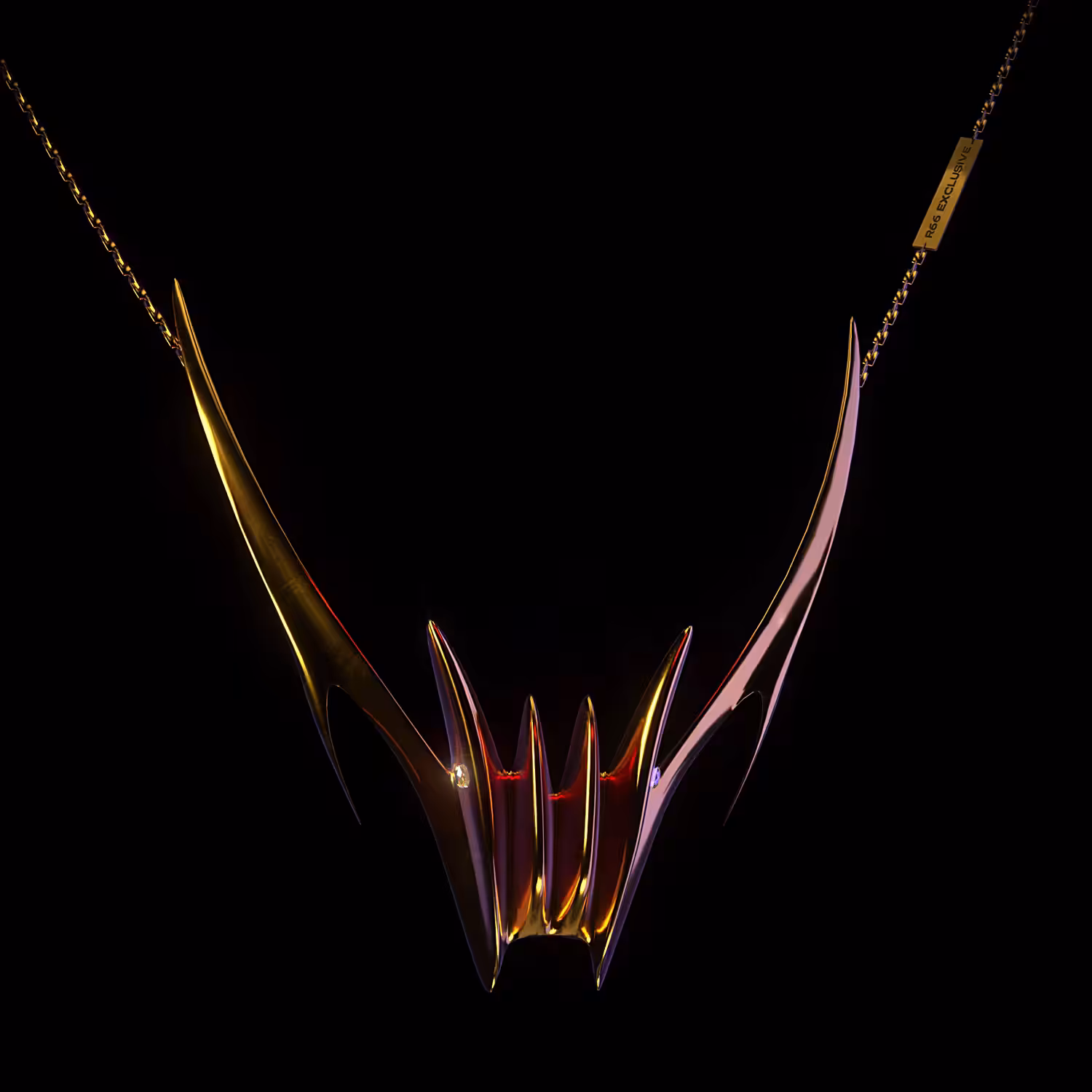 R66 Jaw Golden Necklace