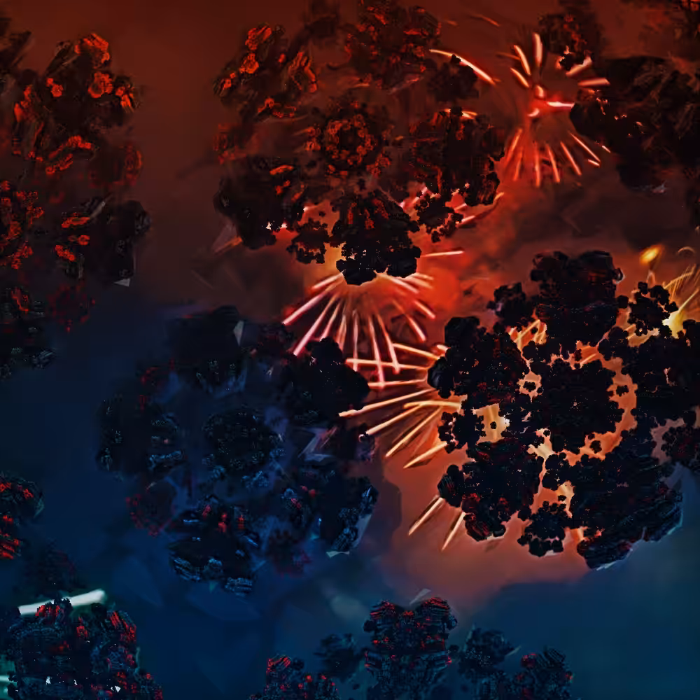 Aerial Psychedelic Flowers