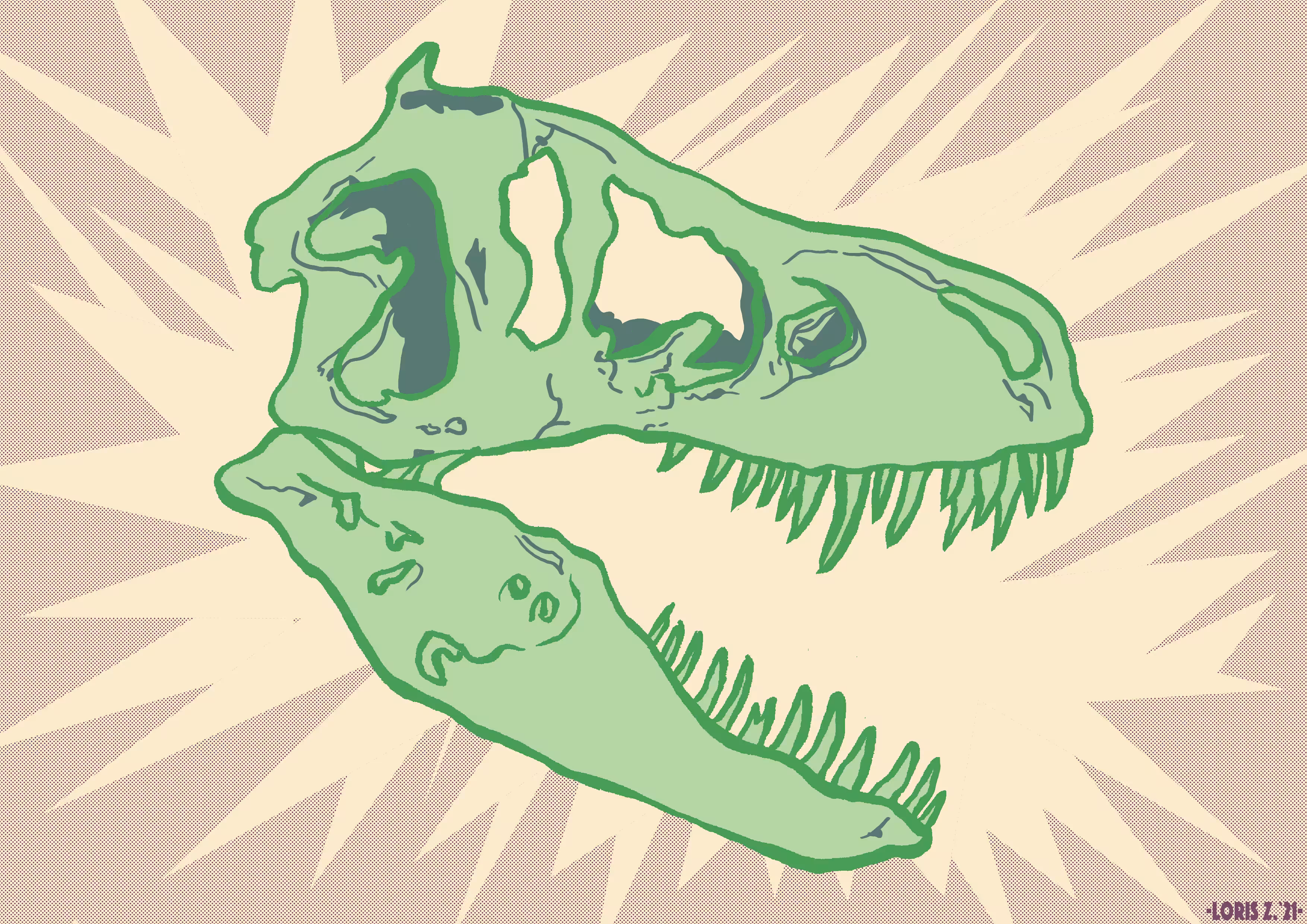 Dino skull sketchbook #1 - T-Rex