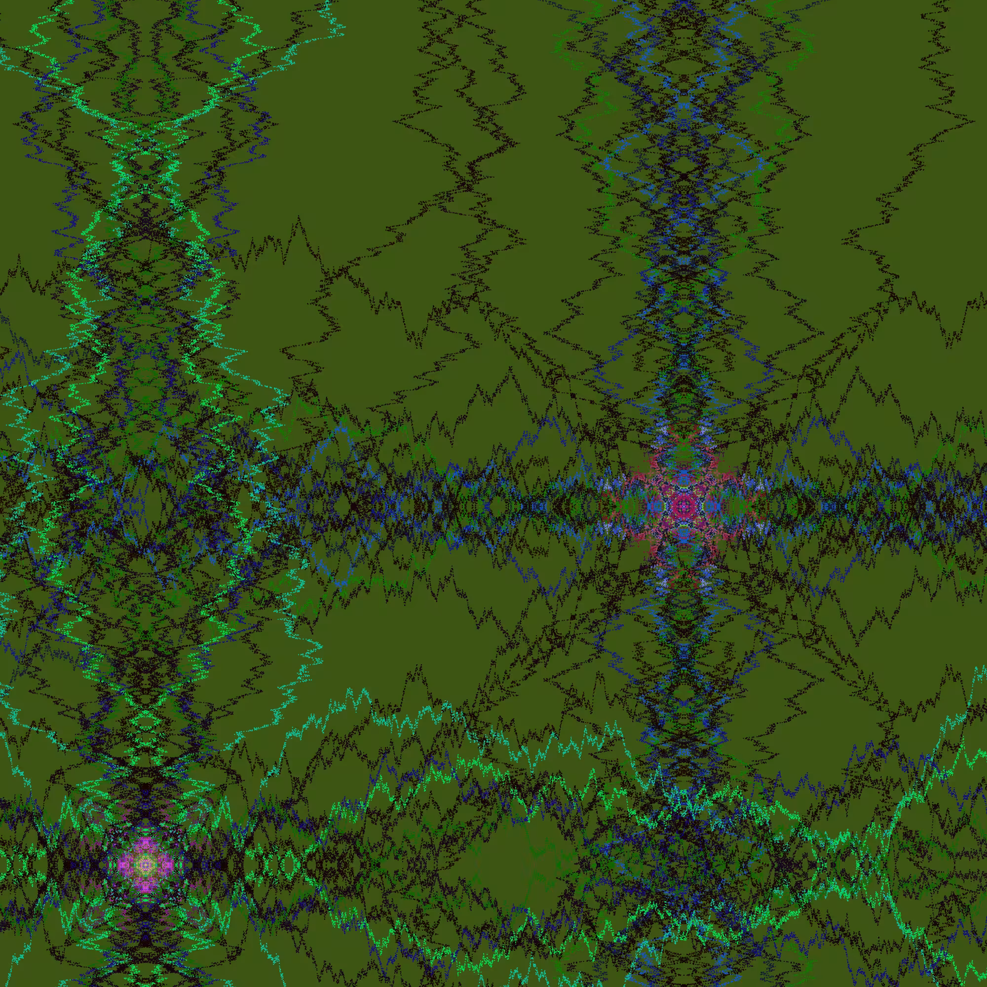 Random walking with colors and mirroring #1