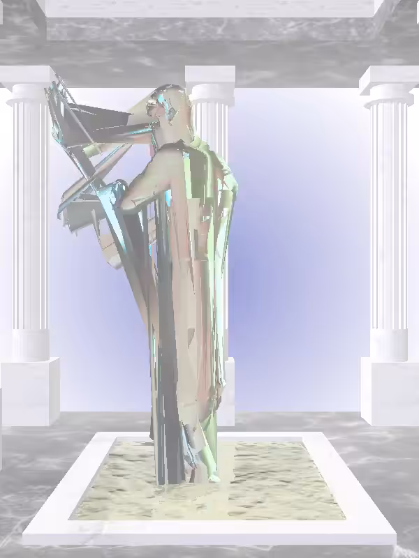 HeavenComputer: The Robotic Chatoyant Amazonite Man #2858