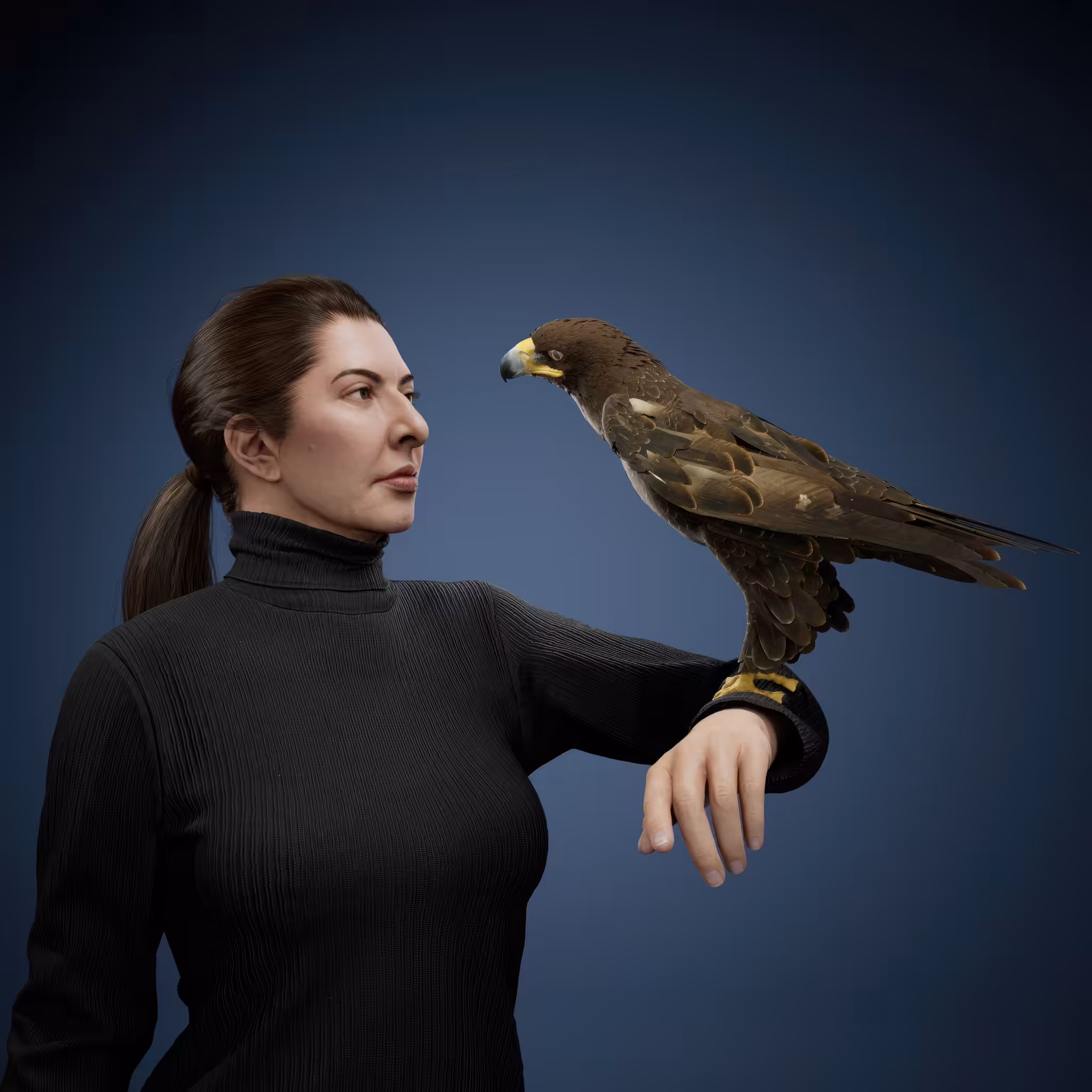 Portrait with Eagle #644