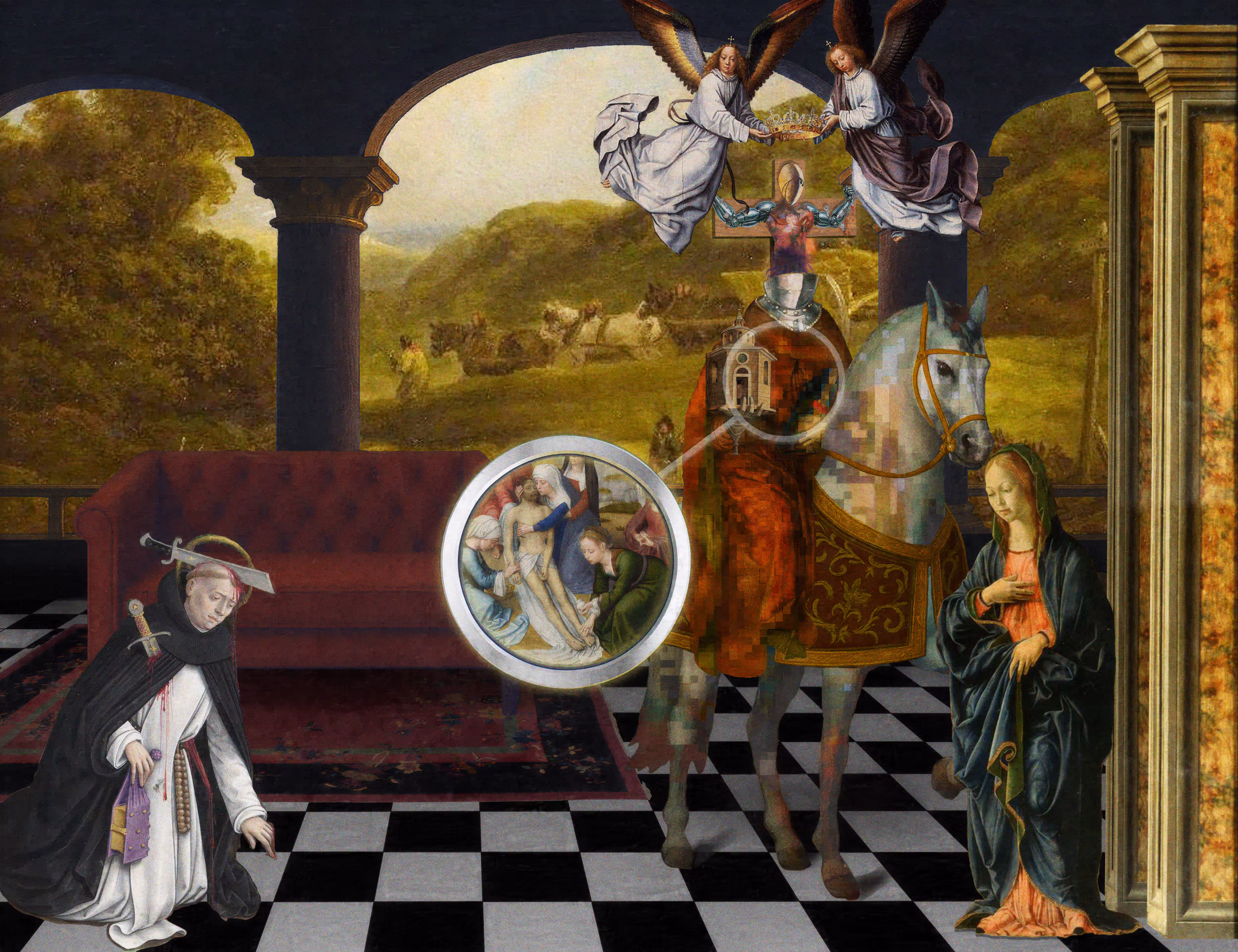 The Pilgrim’s Living Room Crucifixion; Mona Lisa Hyper-Gamble #217