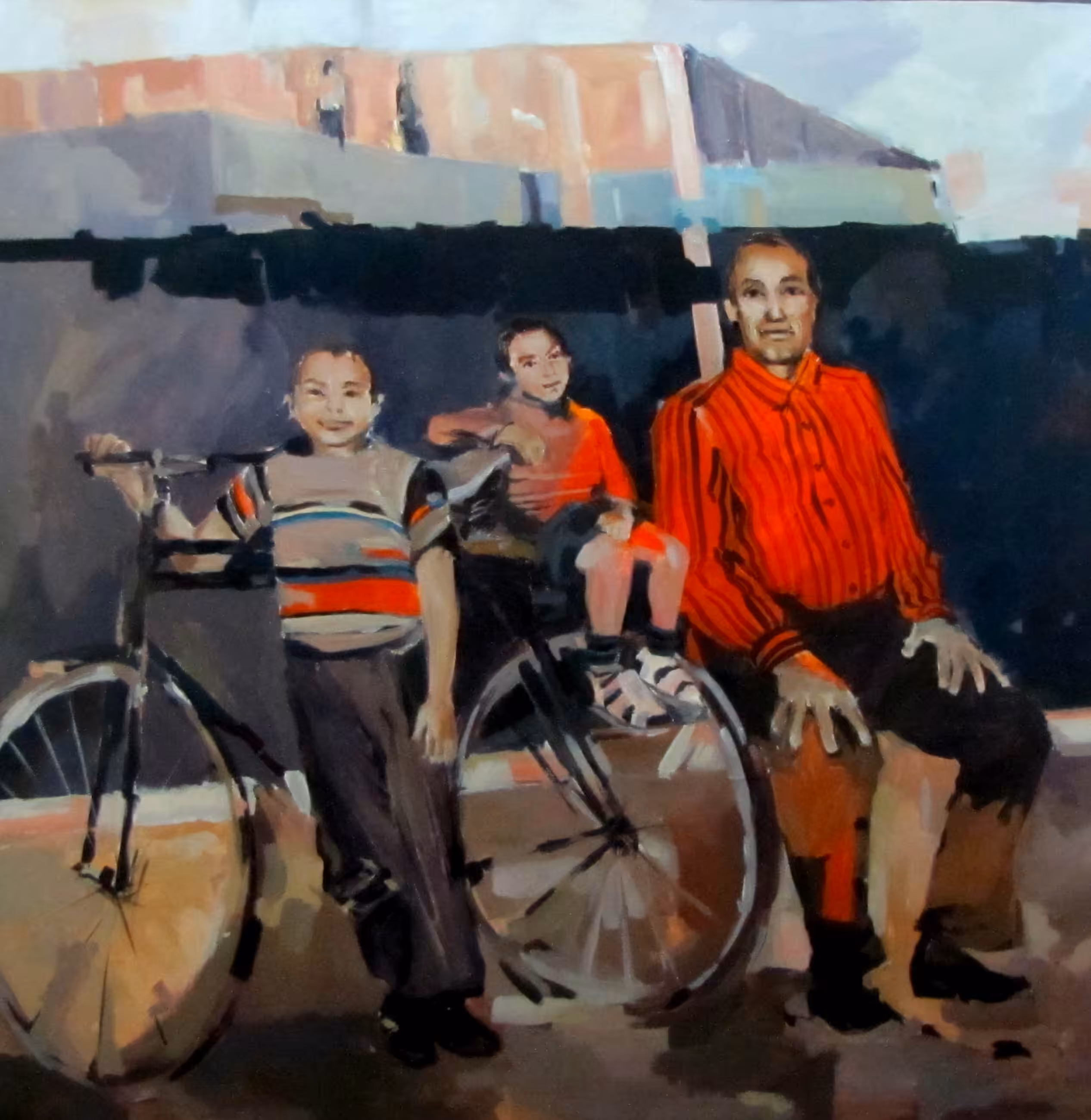 the first photo with a bicycle