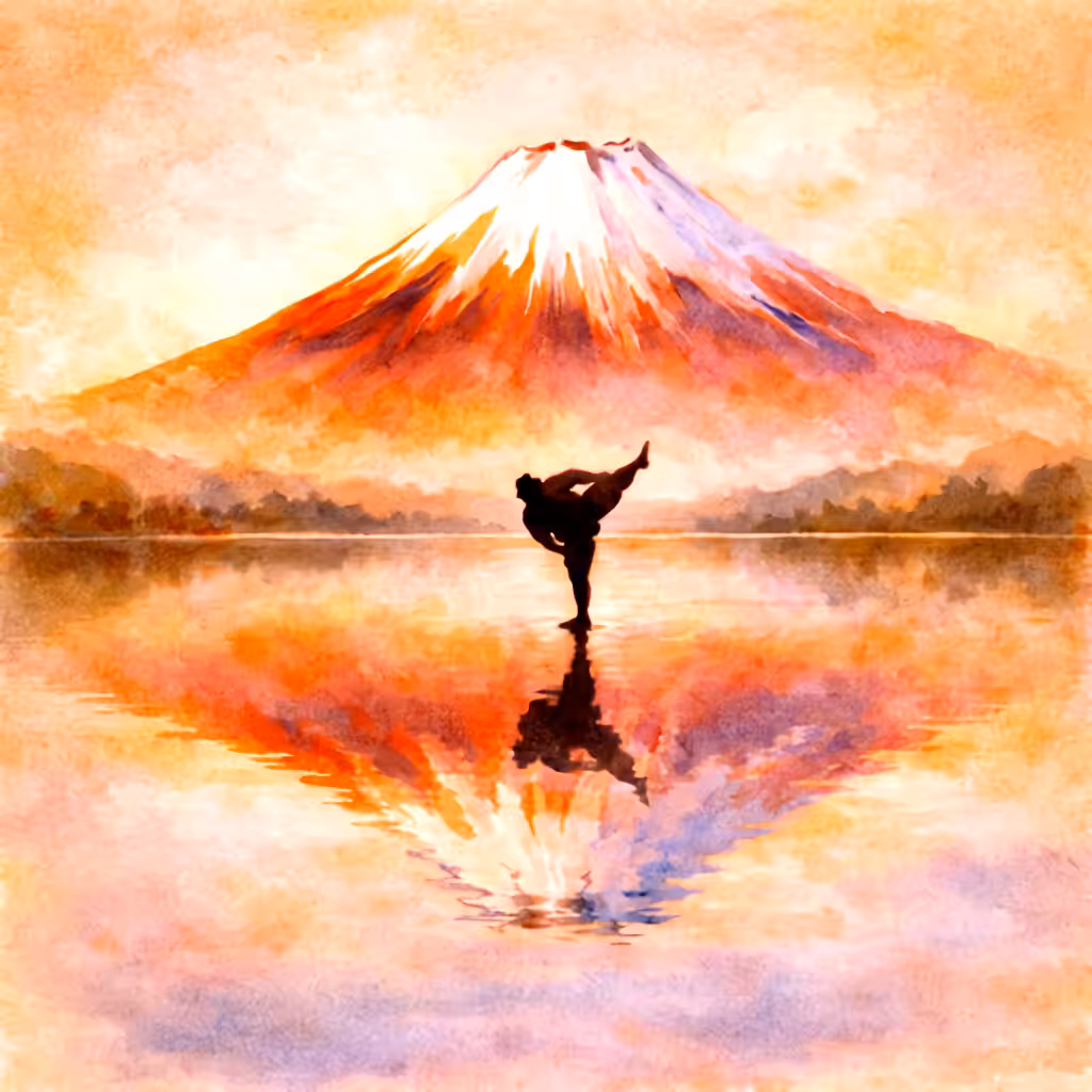 Simple Fuji Art: Sacred Balance