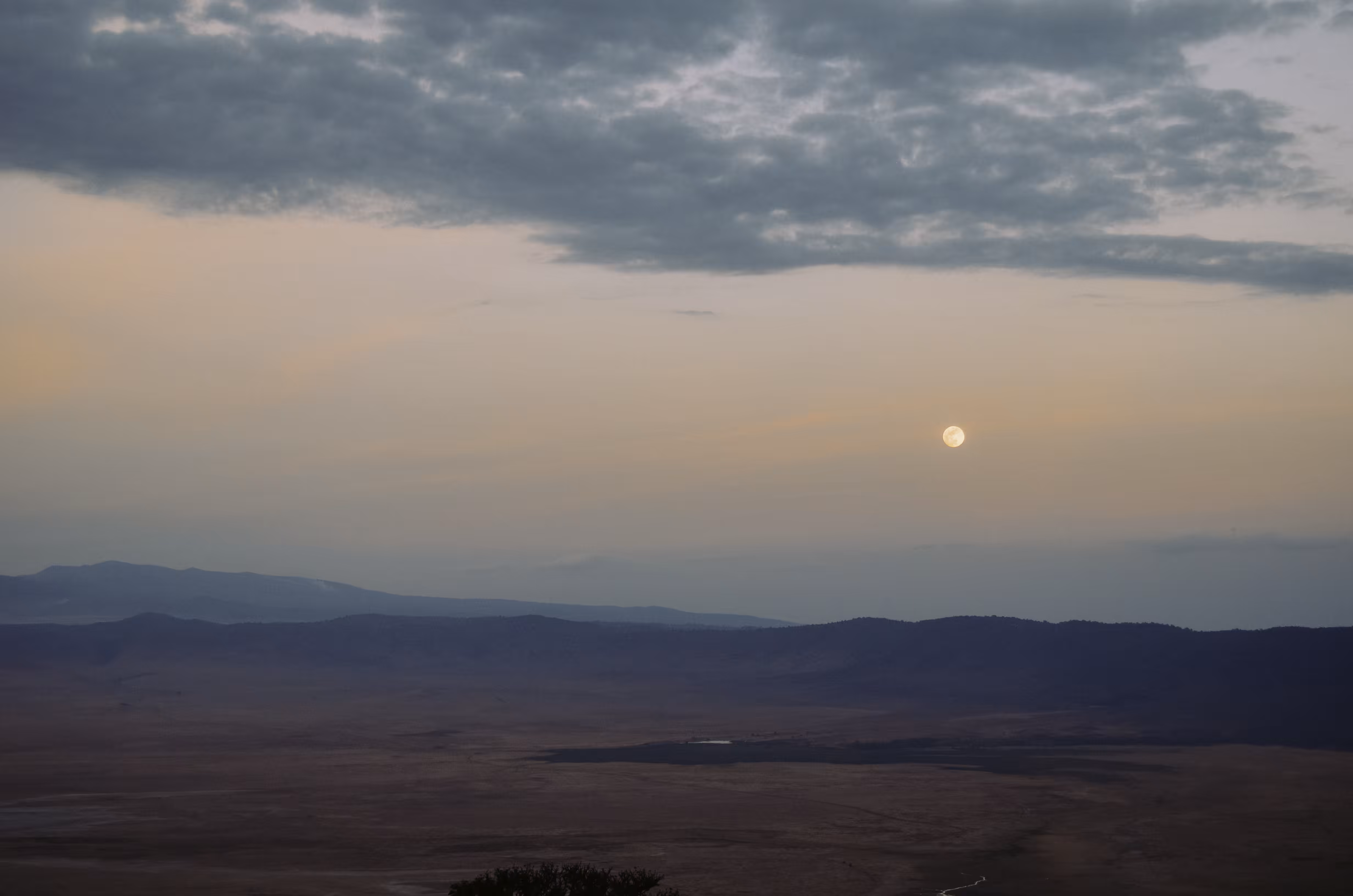 The Moon Over Ngorongoro Crater