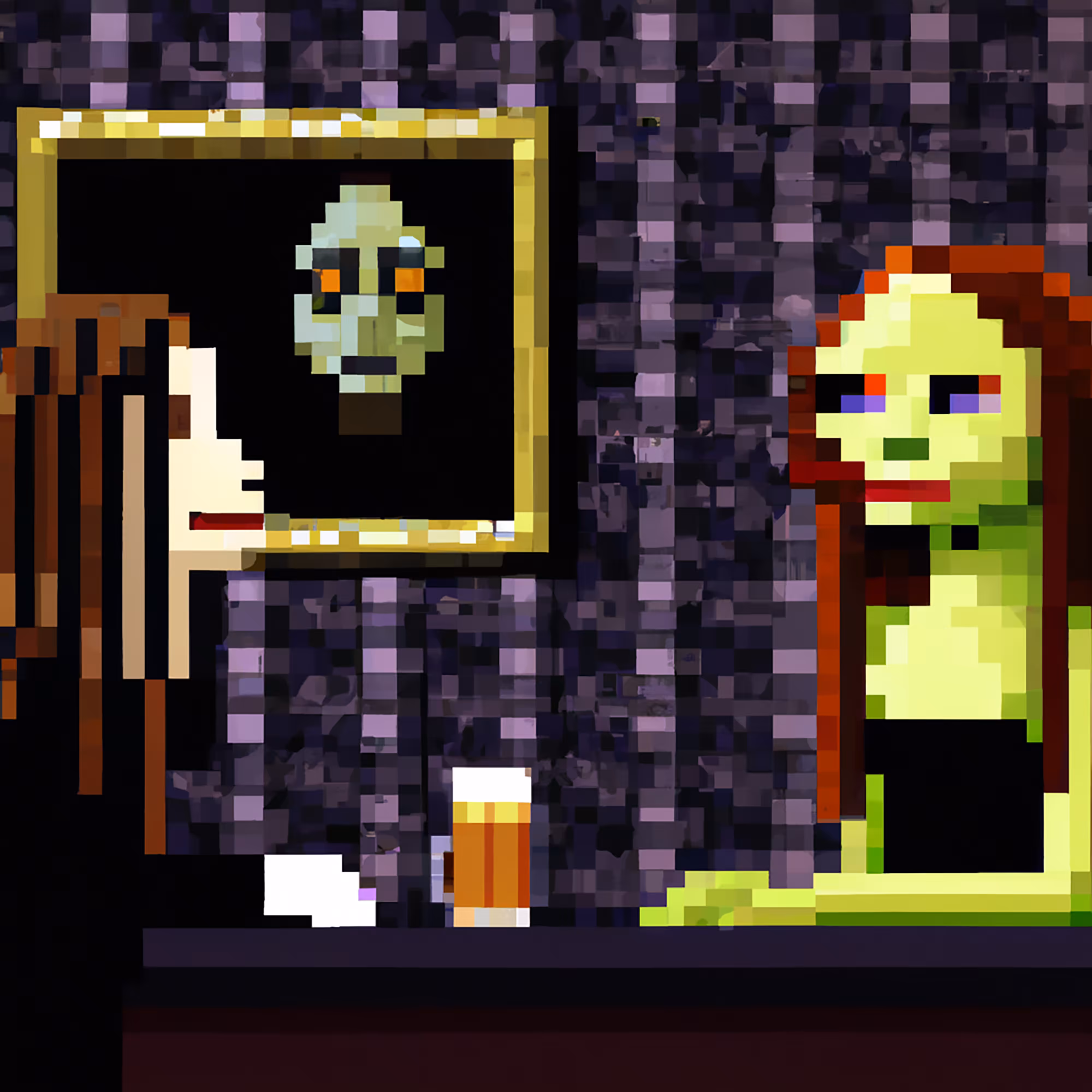 Mona Lisa Meets an Alien in a Bar