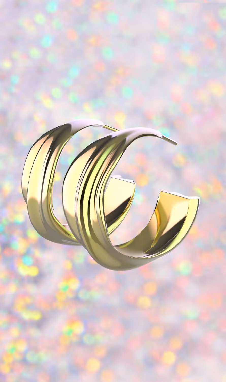 Water Surface Earrings by Sabrina Facchetti