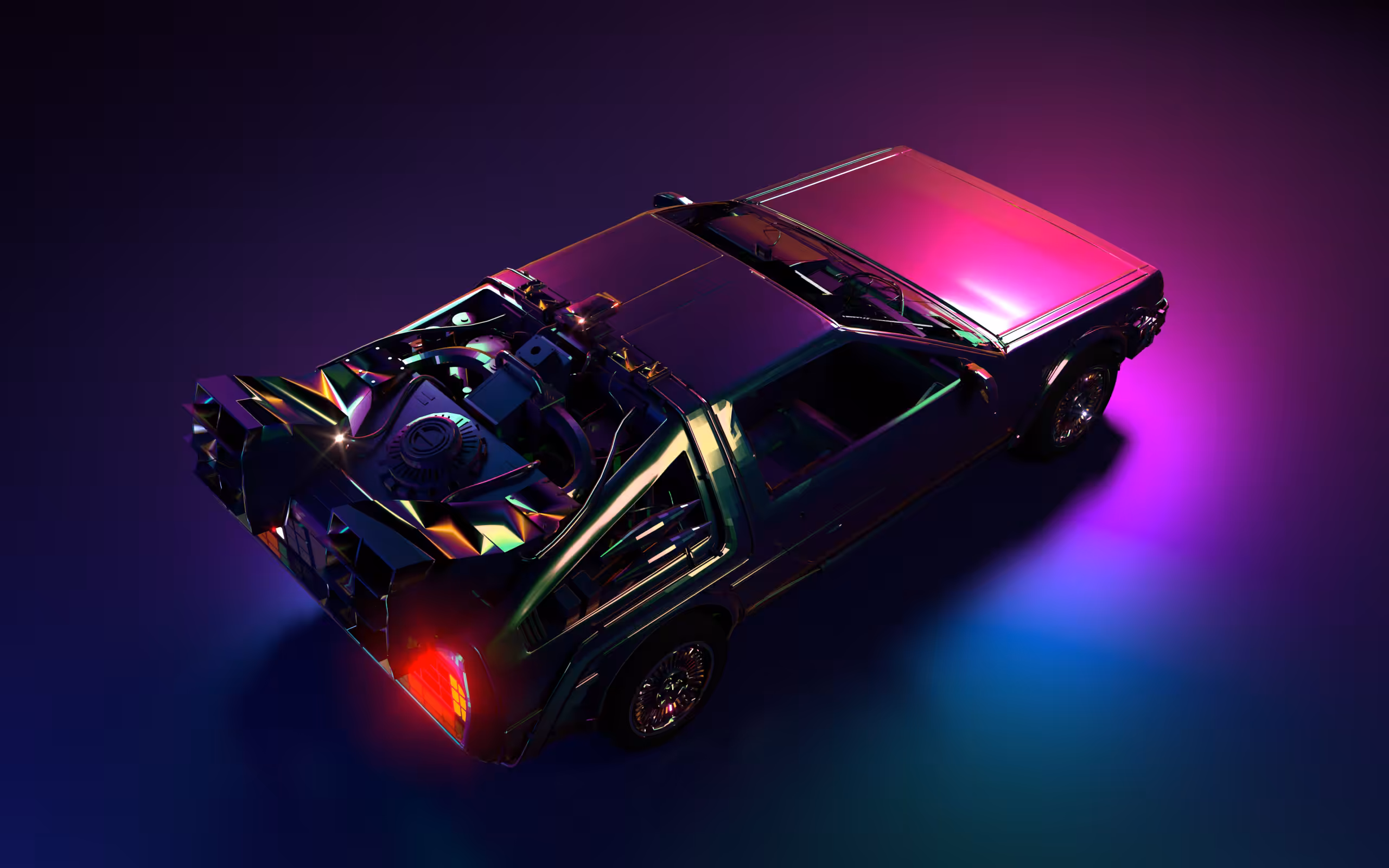 Iridescent DeLorean