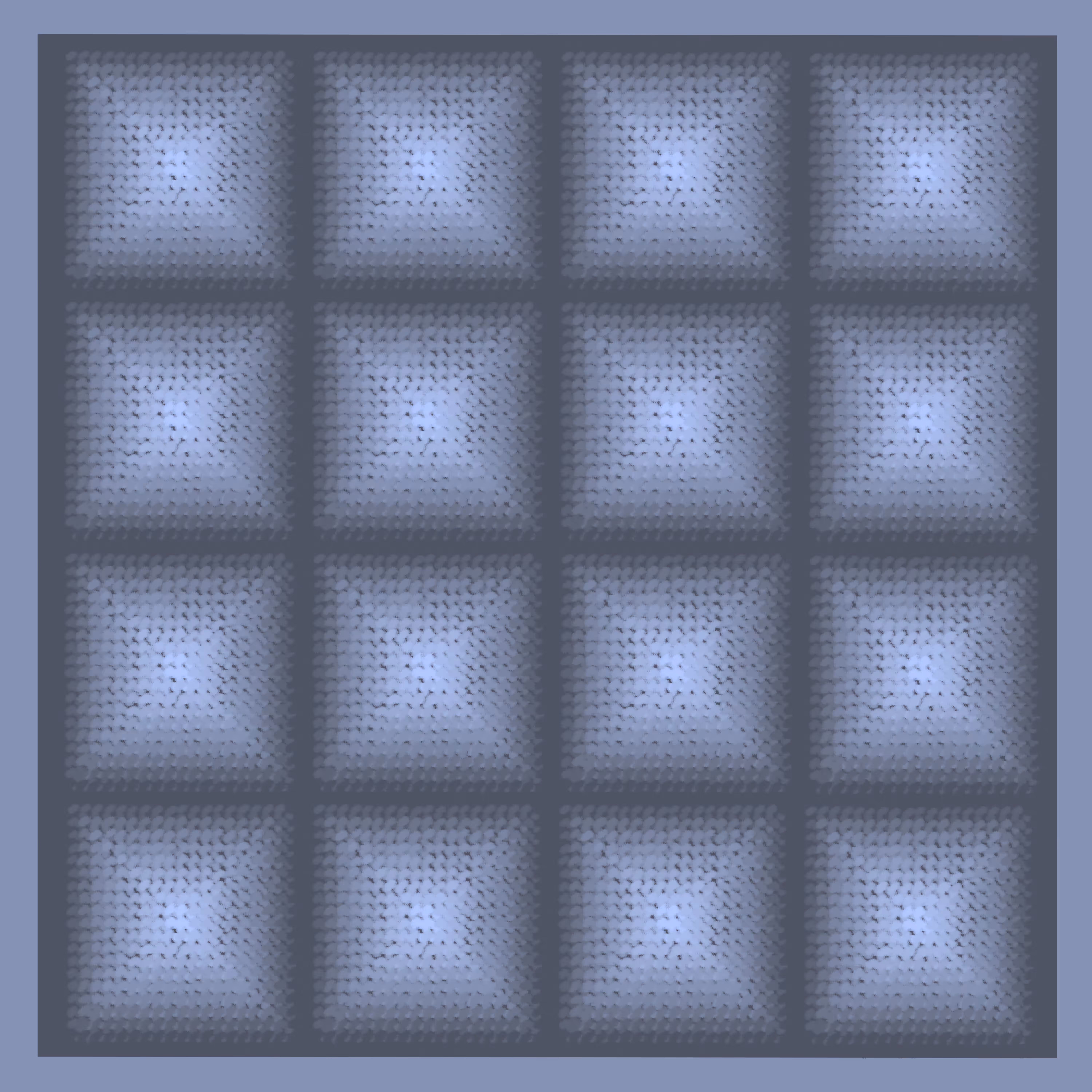 Blaugraue Quadrate