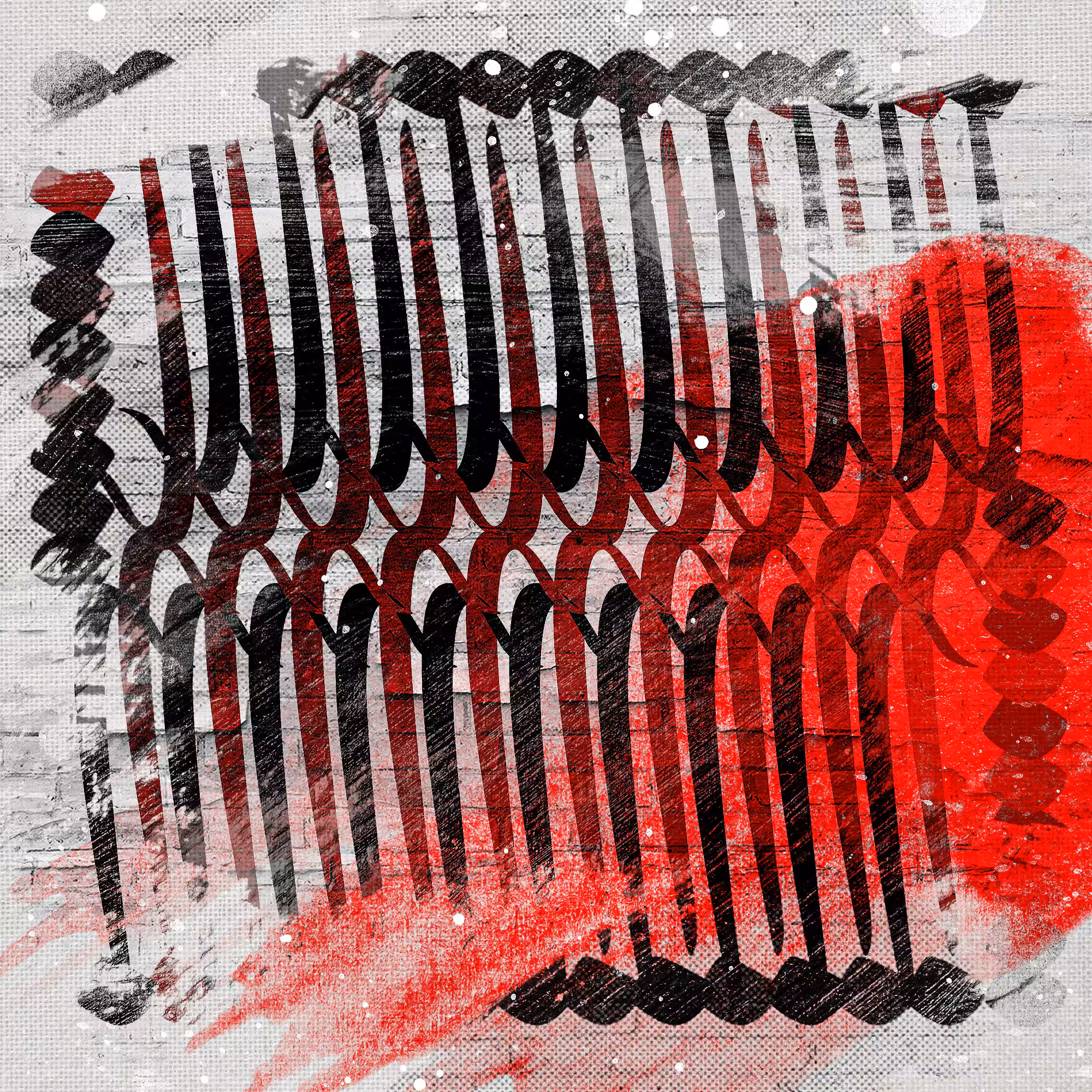 Calligraphy of Lonley Man