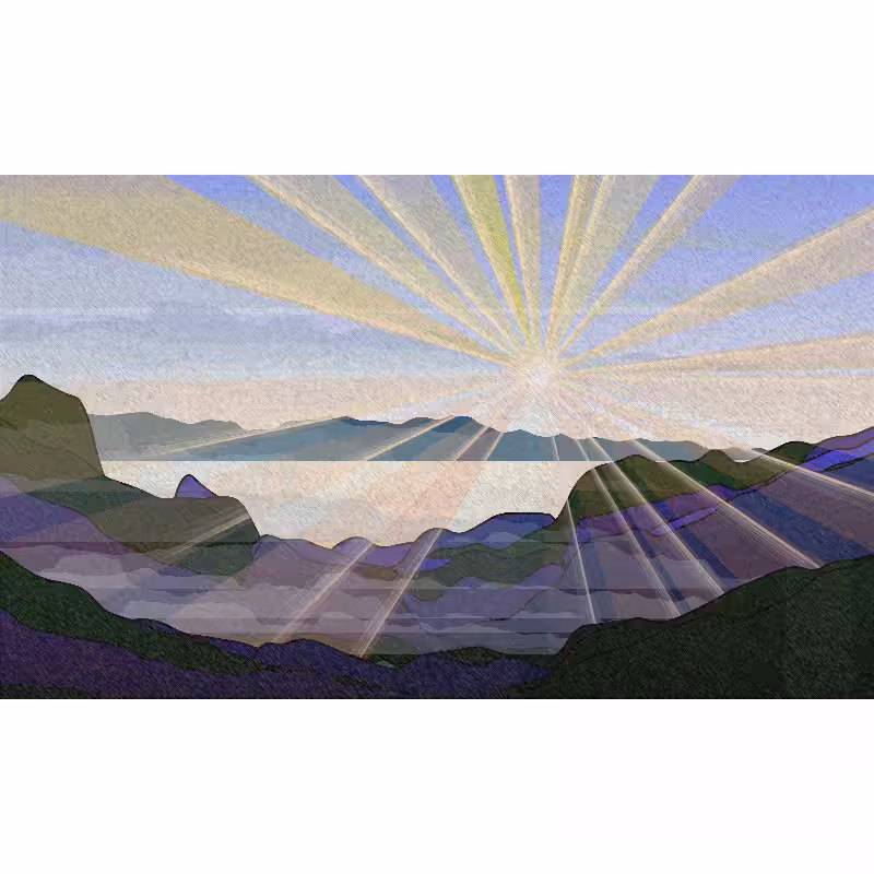 Sunrise over a Mountain Lake #16