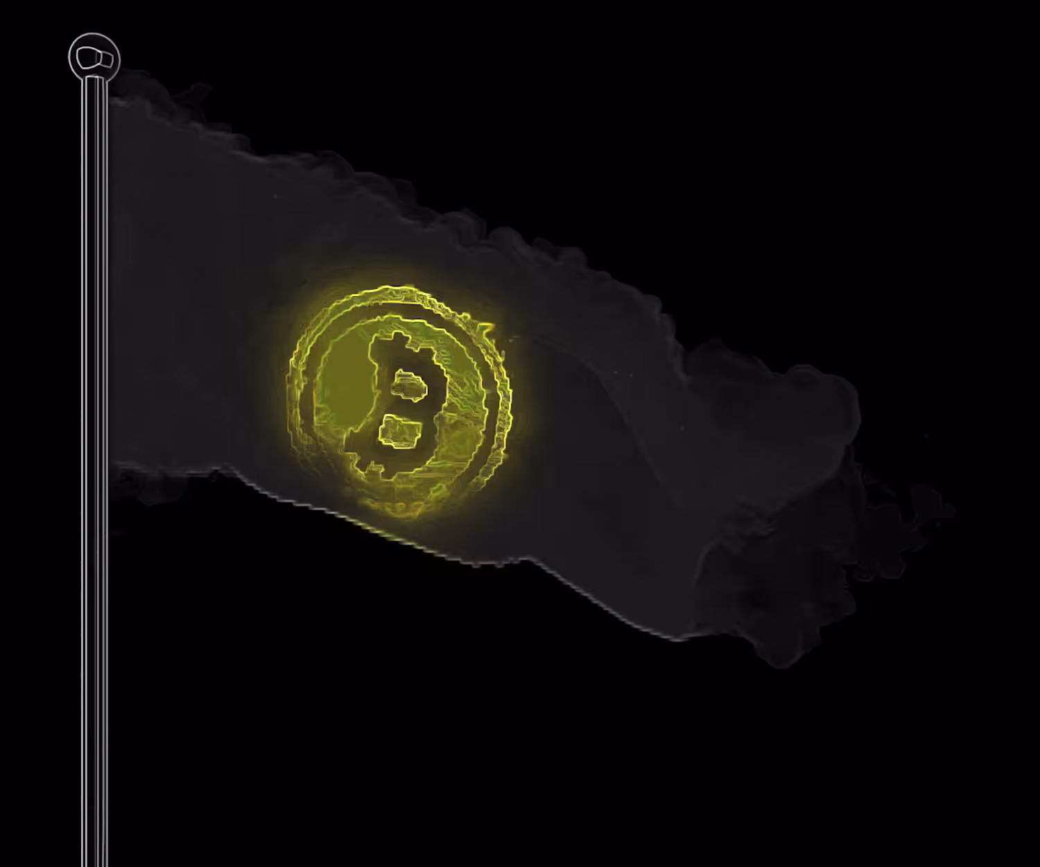 Bitcoin Fire Flag