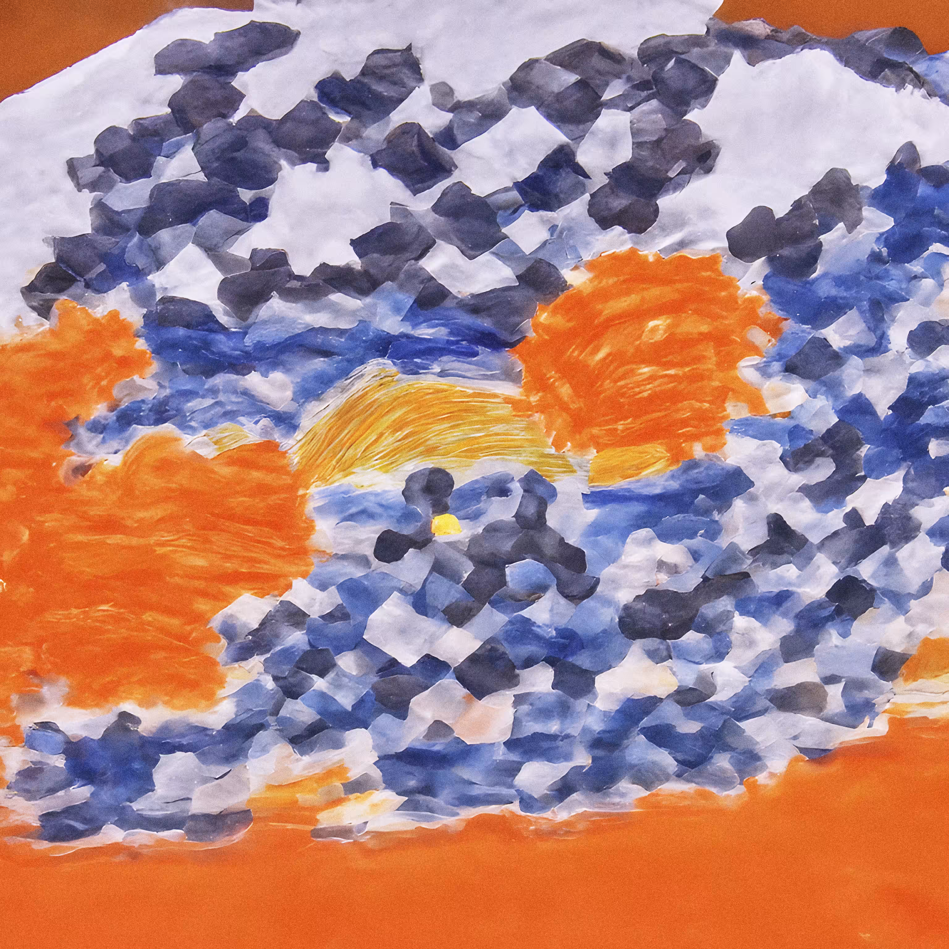 A cloudy sunset.
