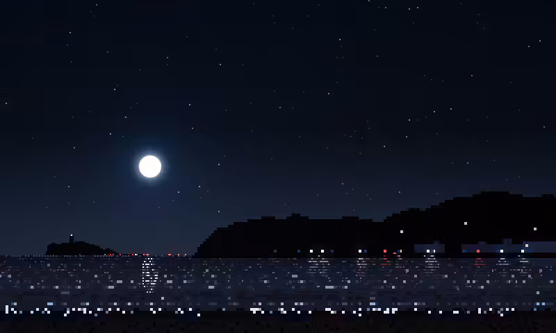 A shore 9 P.M.