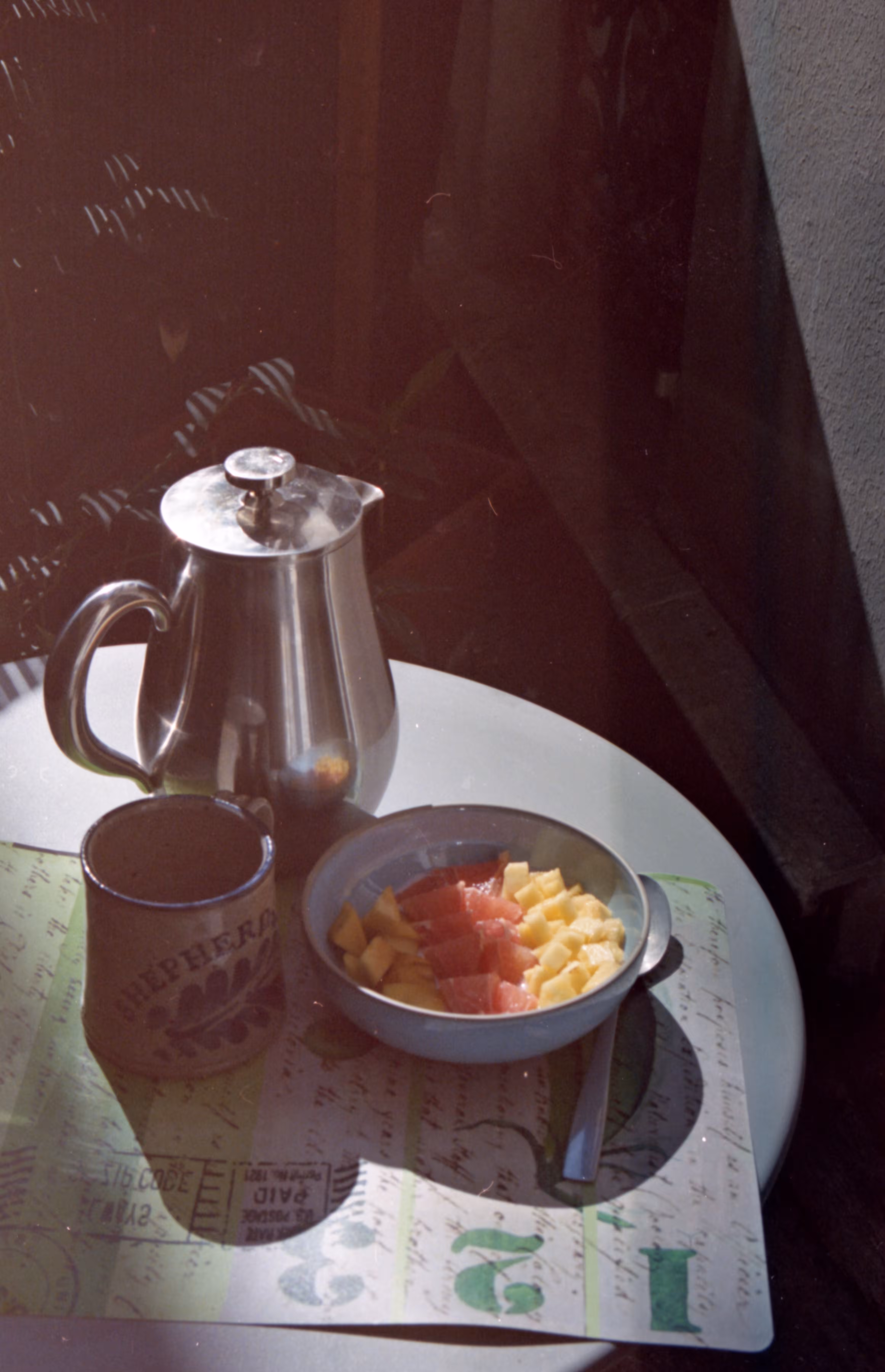 café et fruits