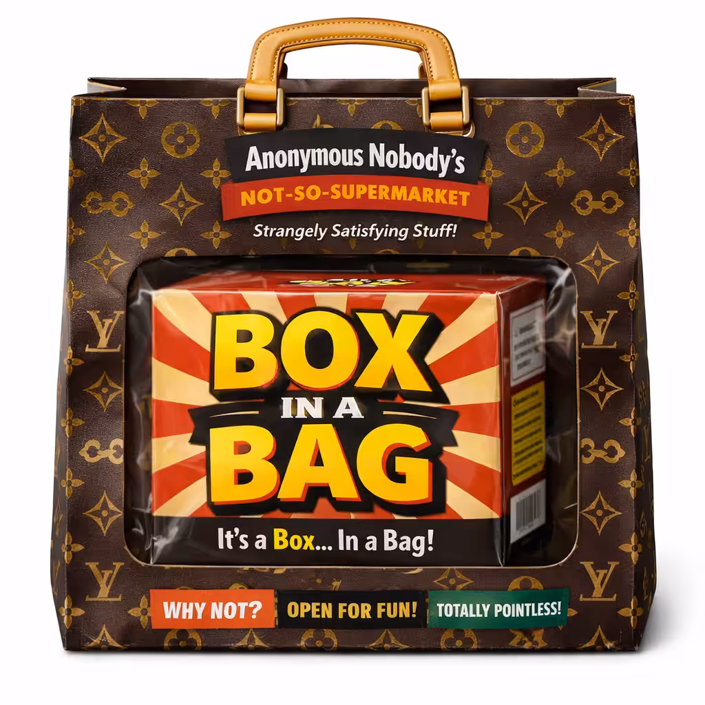 Anonymous Nobody’s Not-So-Supermarket: Box In A Bag (Designer)