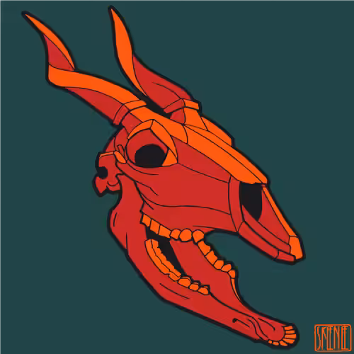 💀52 | MINIMALIST BONGO SKULL 02 | Red