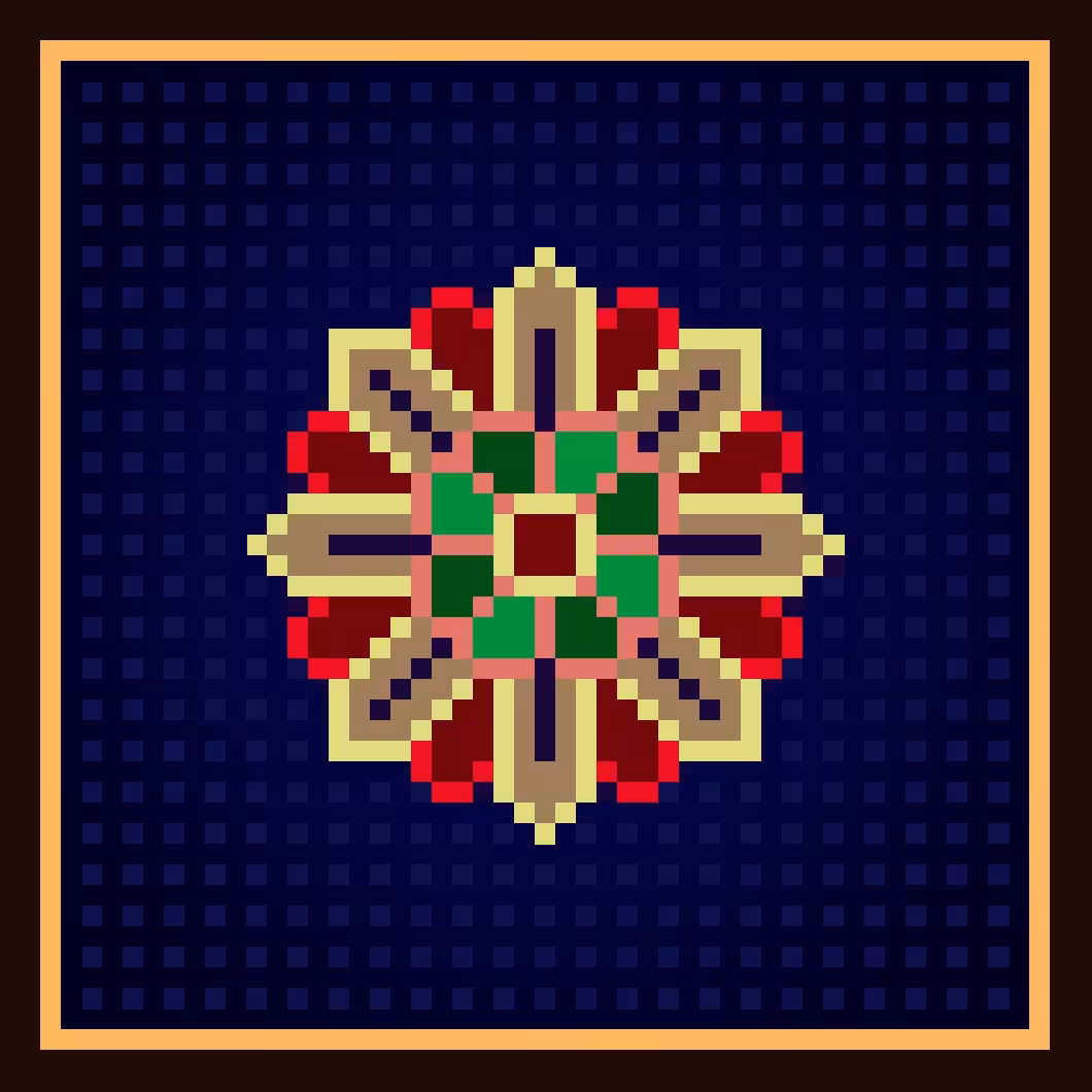 Shah Abbasi round flower