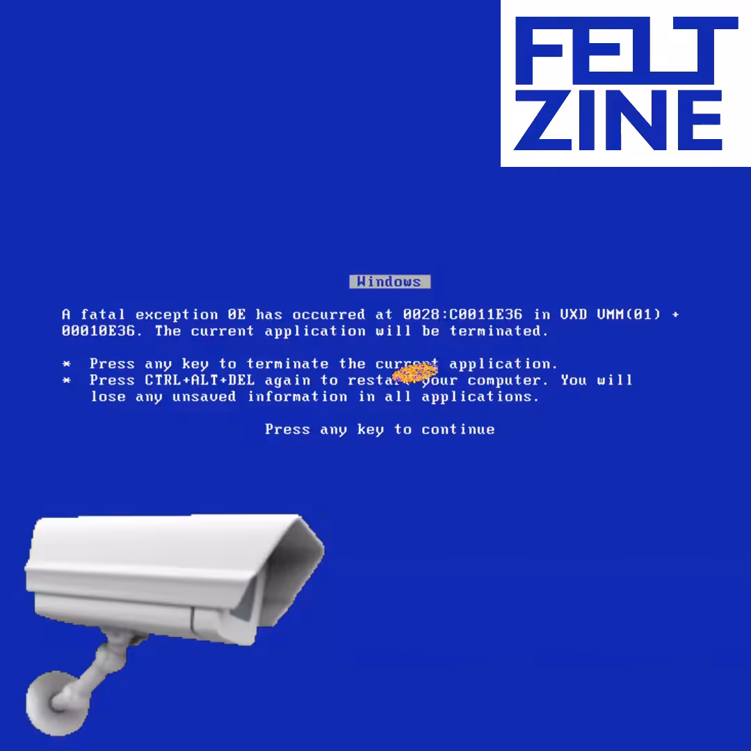 Canvas #198: blue screen. — watching. — flowers. — white box logo. — dreamscape
