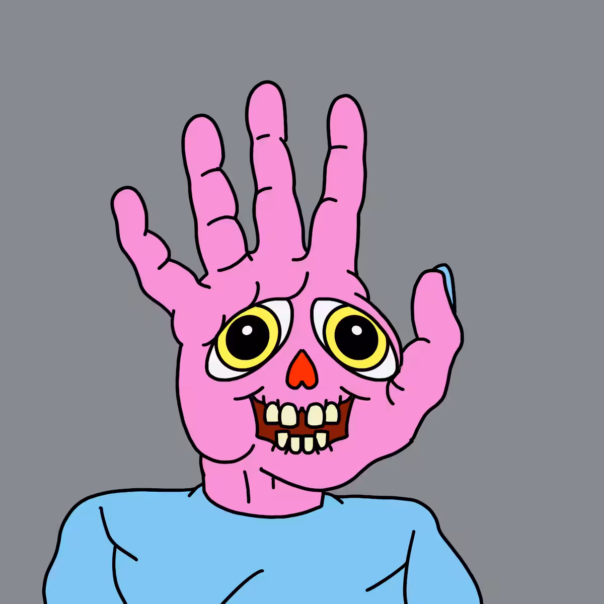 |Hedz| Hand-face Pinkieskull