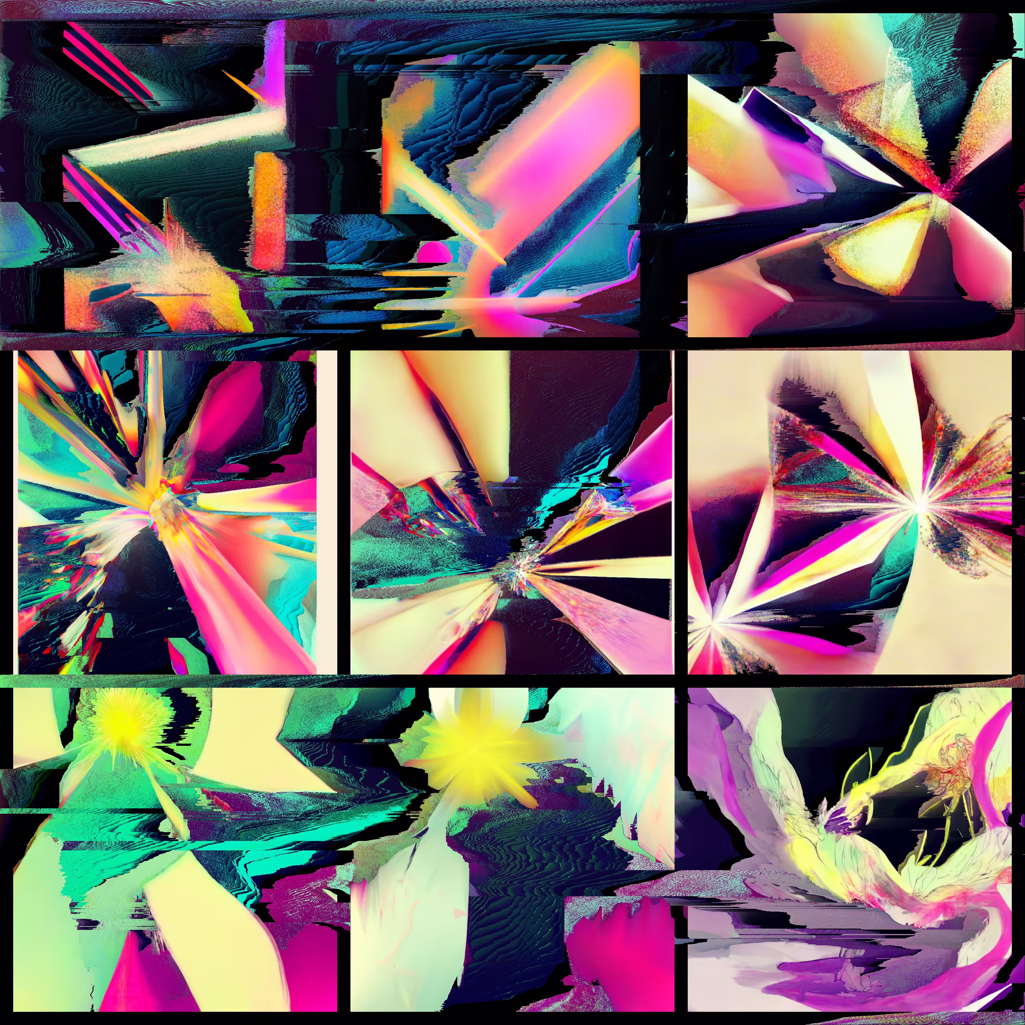 Rainbow Goth Summer Time Blues or an Abstract Comic Strip About Time