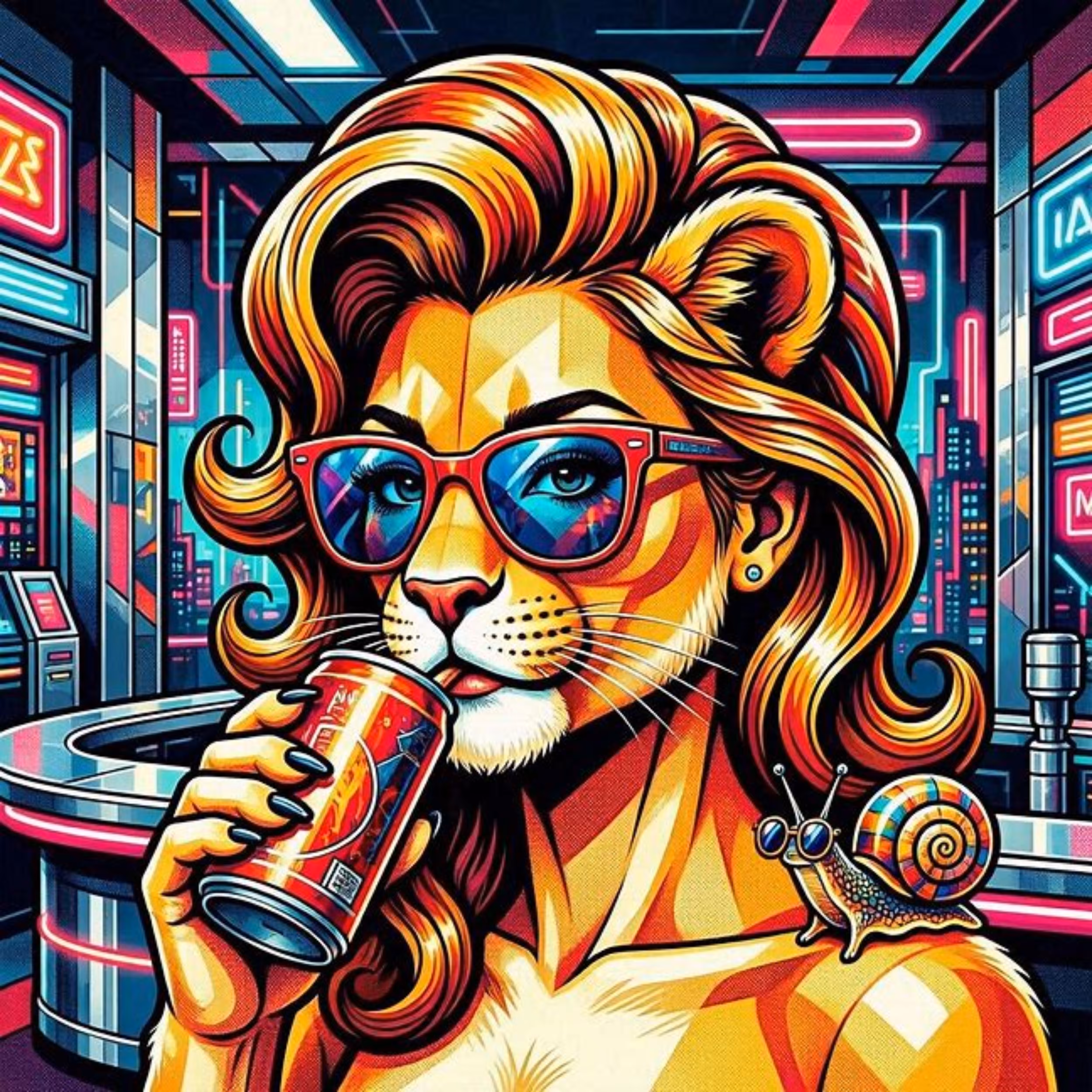 Lioness goes pop art
