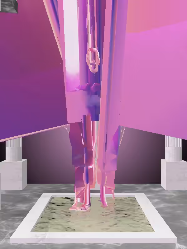 The Receding Magnetic Magenta Man #1825