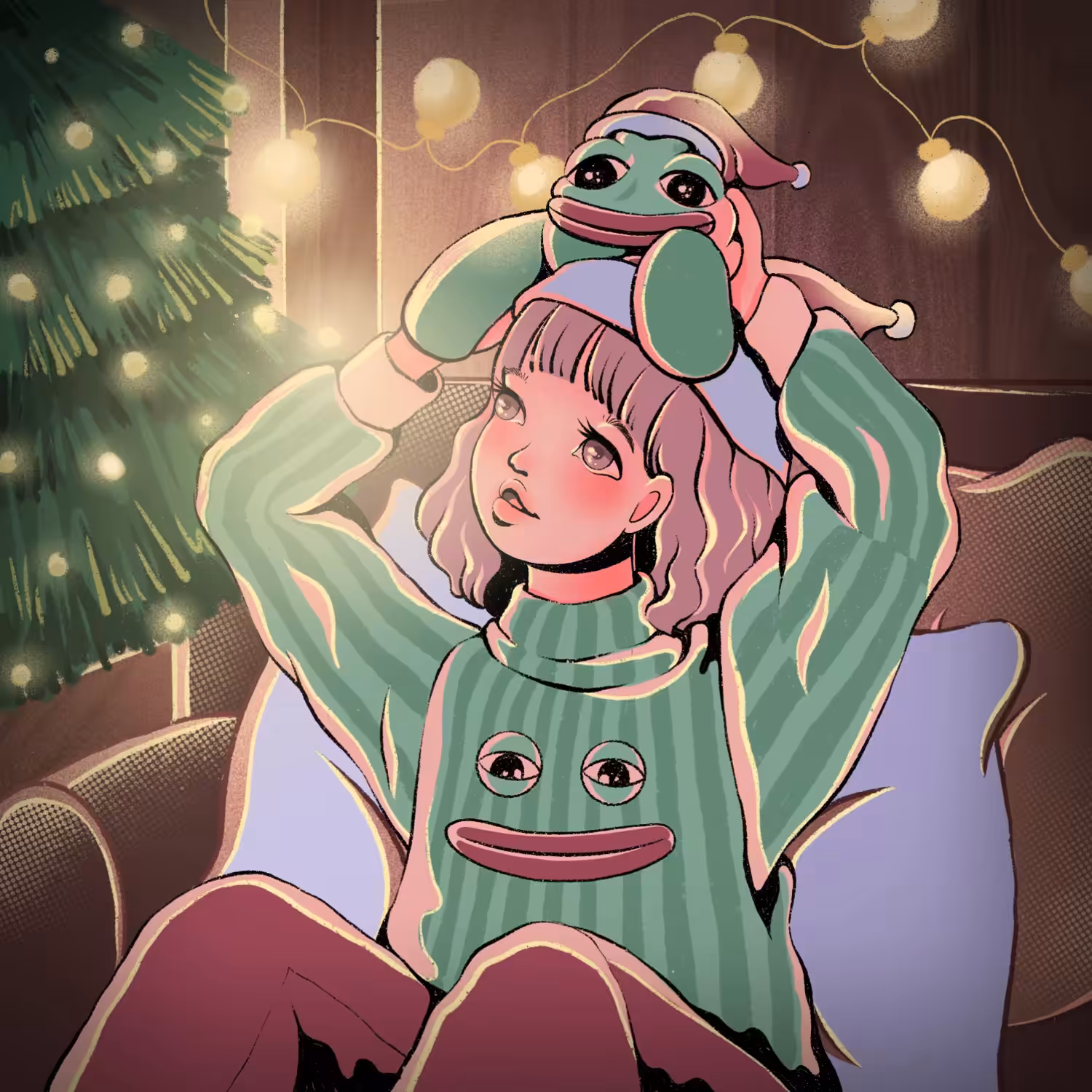 Yeri and Pepe the frog