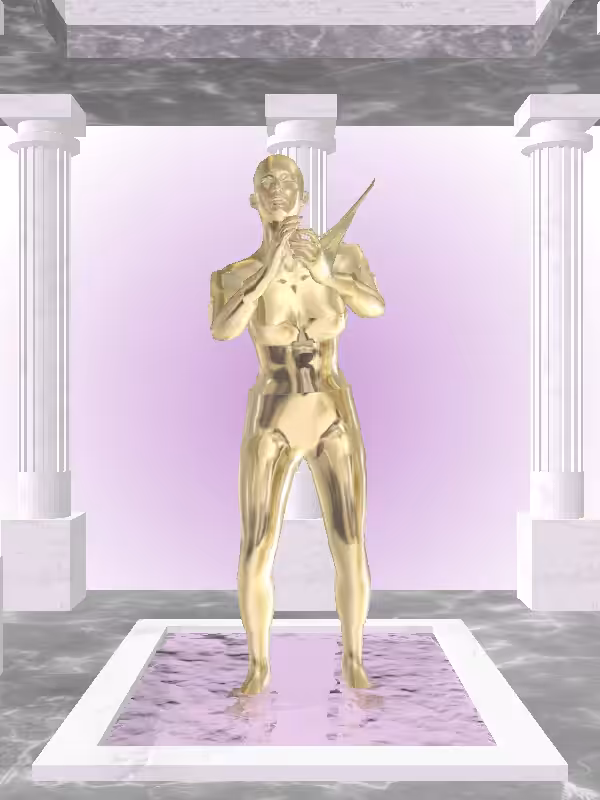 The Cheering Fool's Gold Woman #5861