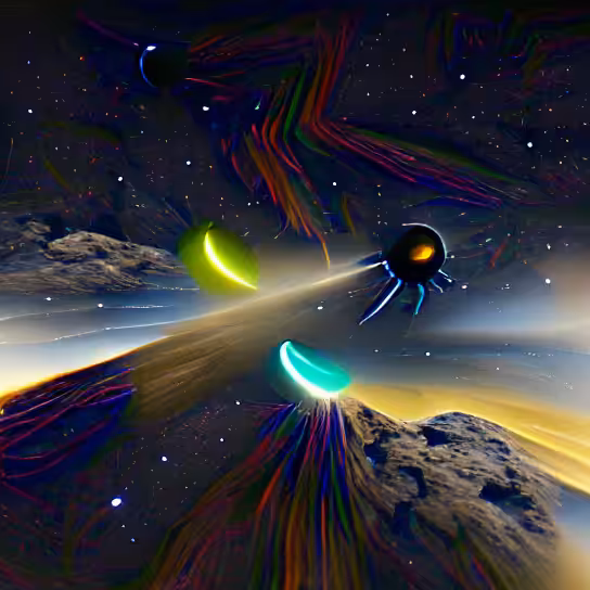 Metadimensional Image: #75/4999 Metadimensional Image - UFO in the space