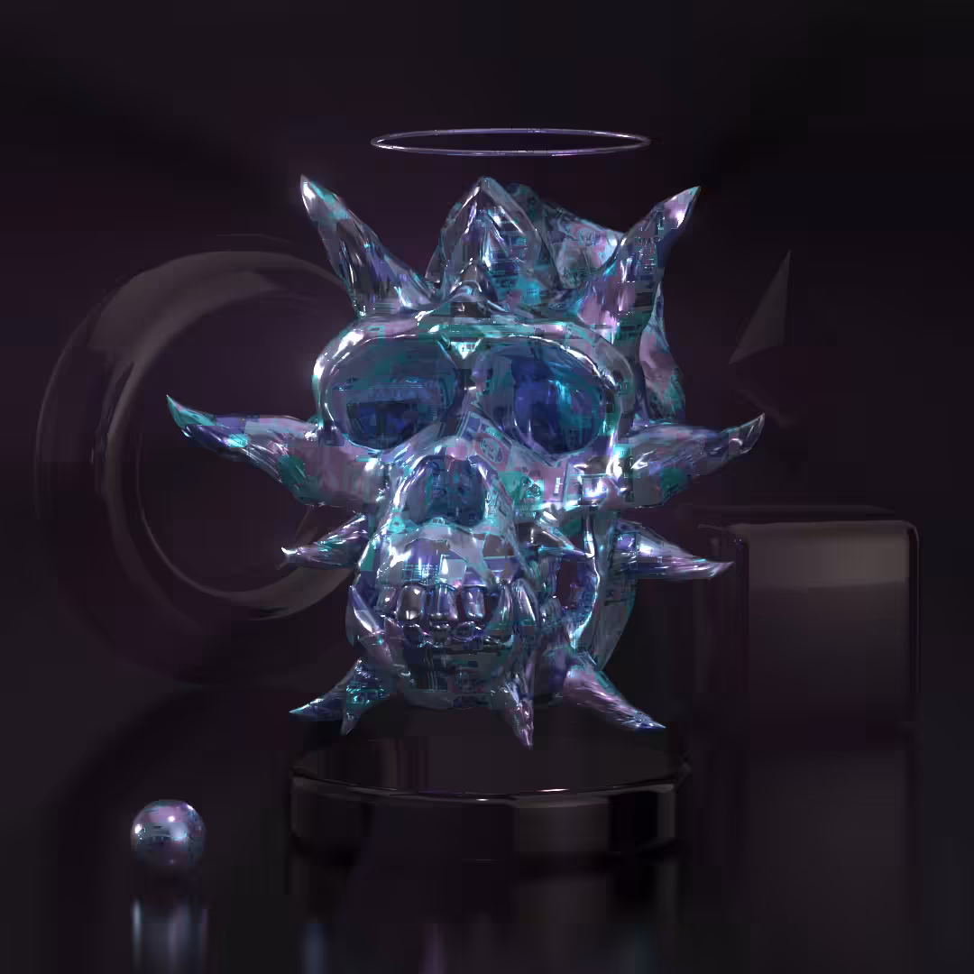 Monk Skull Matrix Blue | Dead collection