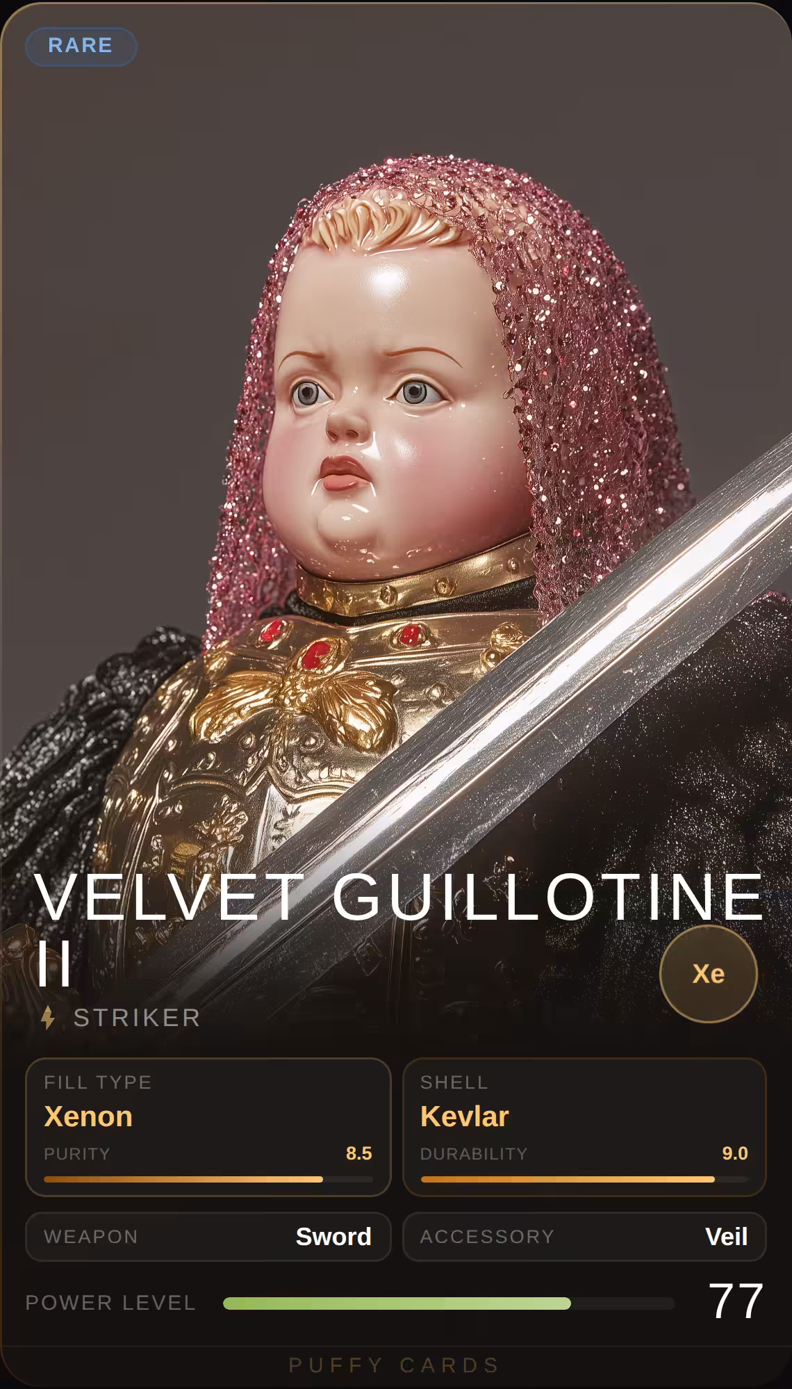 Puffy Cards: Velvet Guillotine II