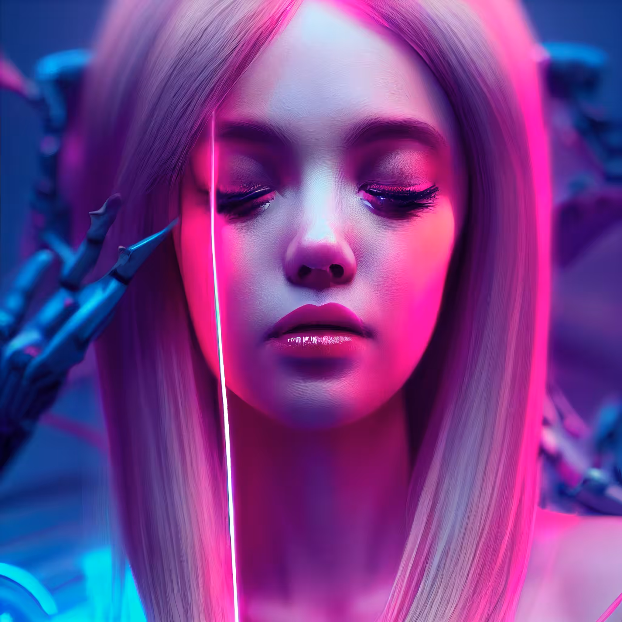 Neon cyborg