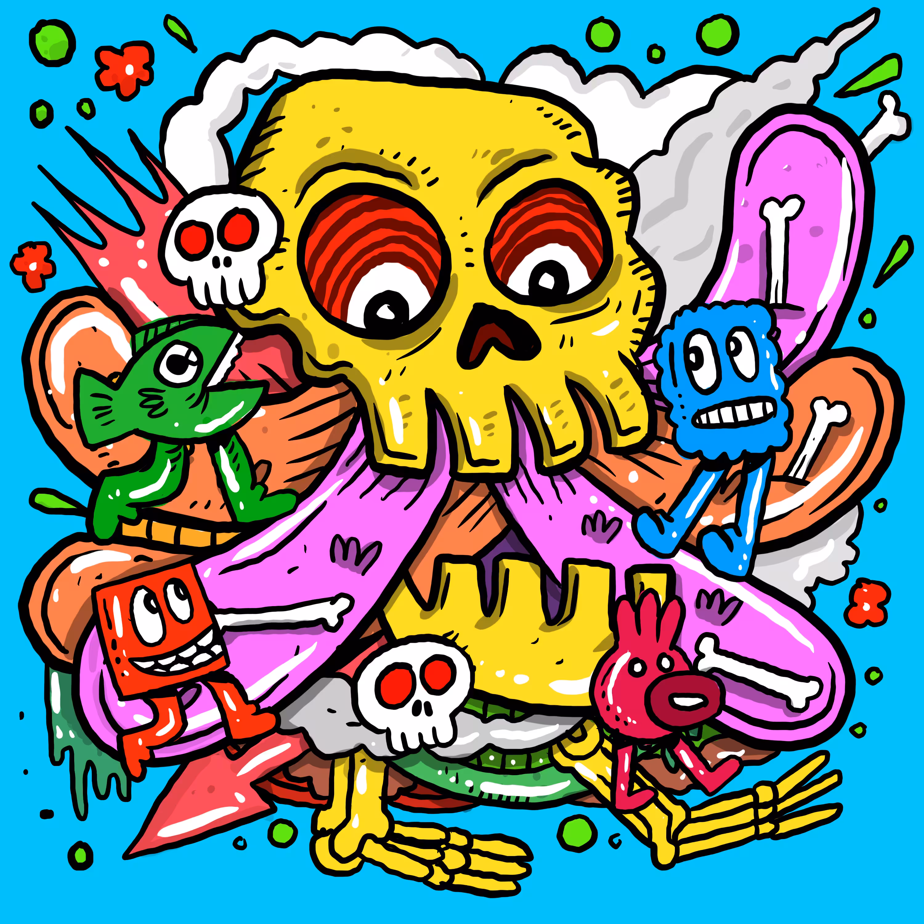 Doodle Skull Party