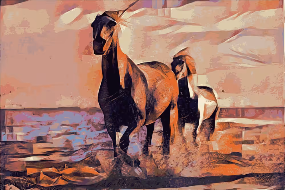 Horses on the beach
