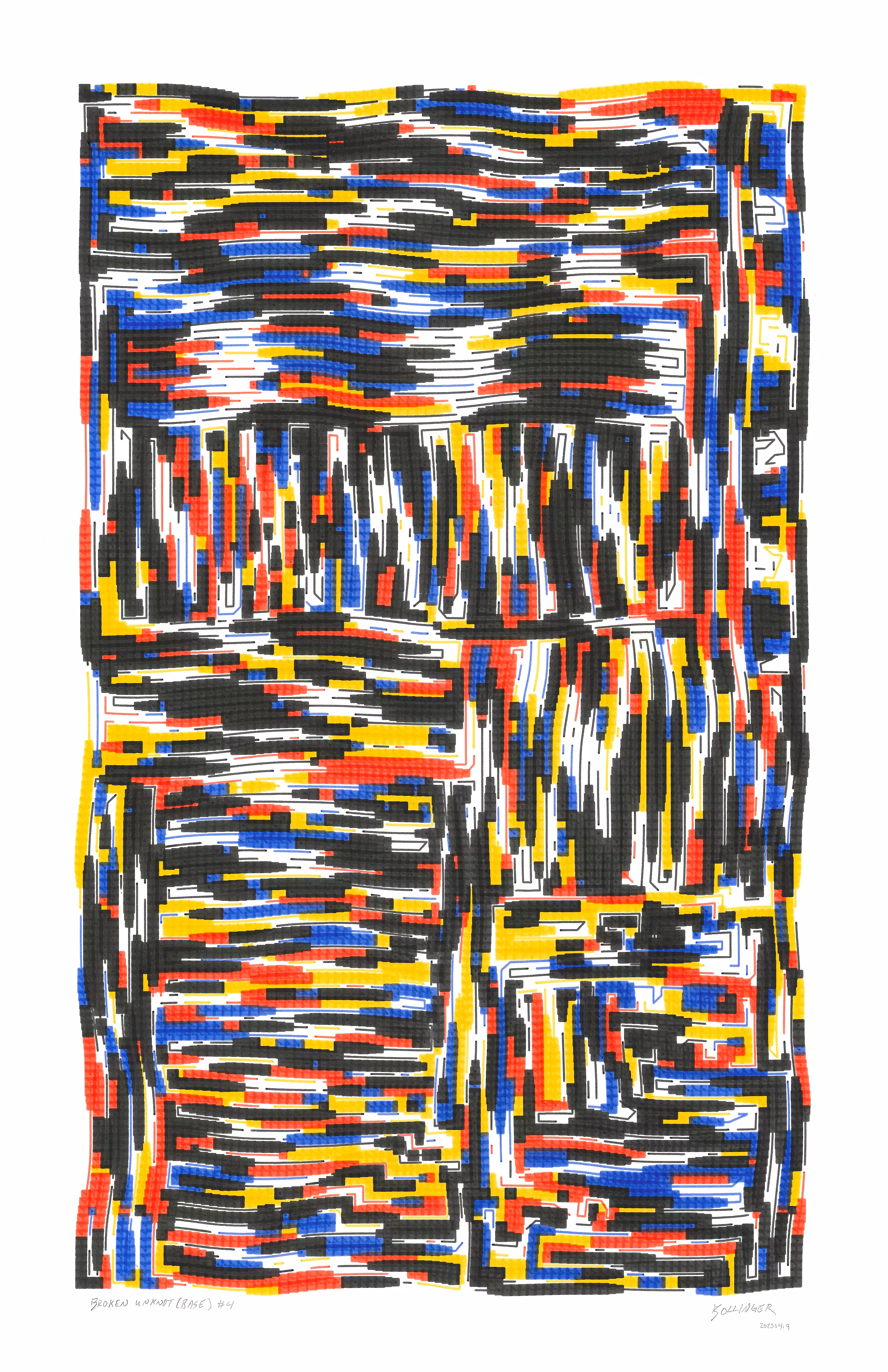 Physical Pen Plots: Broken Unknot fx(hash) (Base) #004