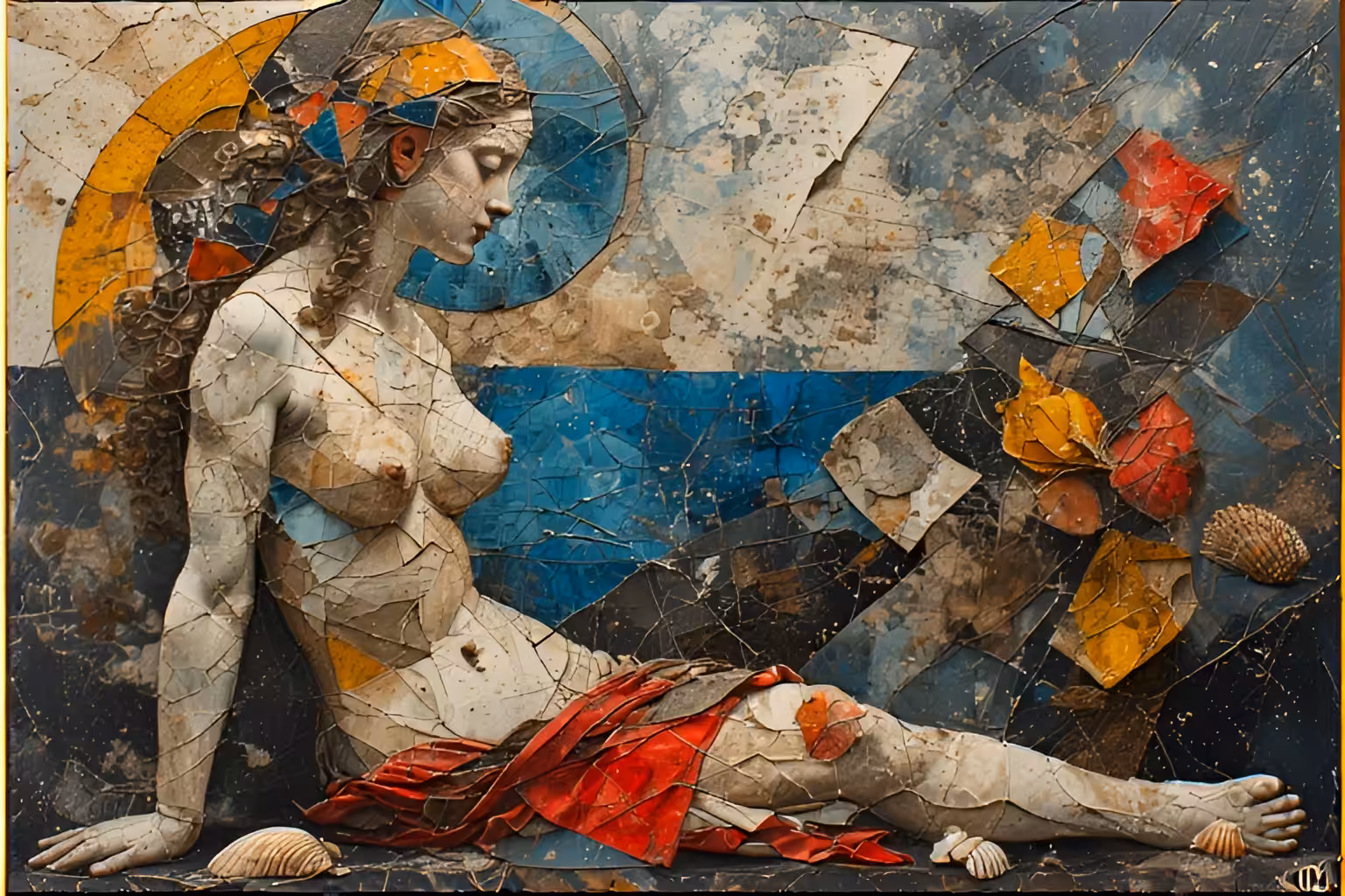 "The Birth of Venus" revisited by Picasso
