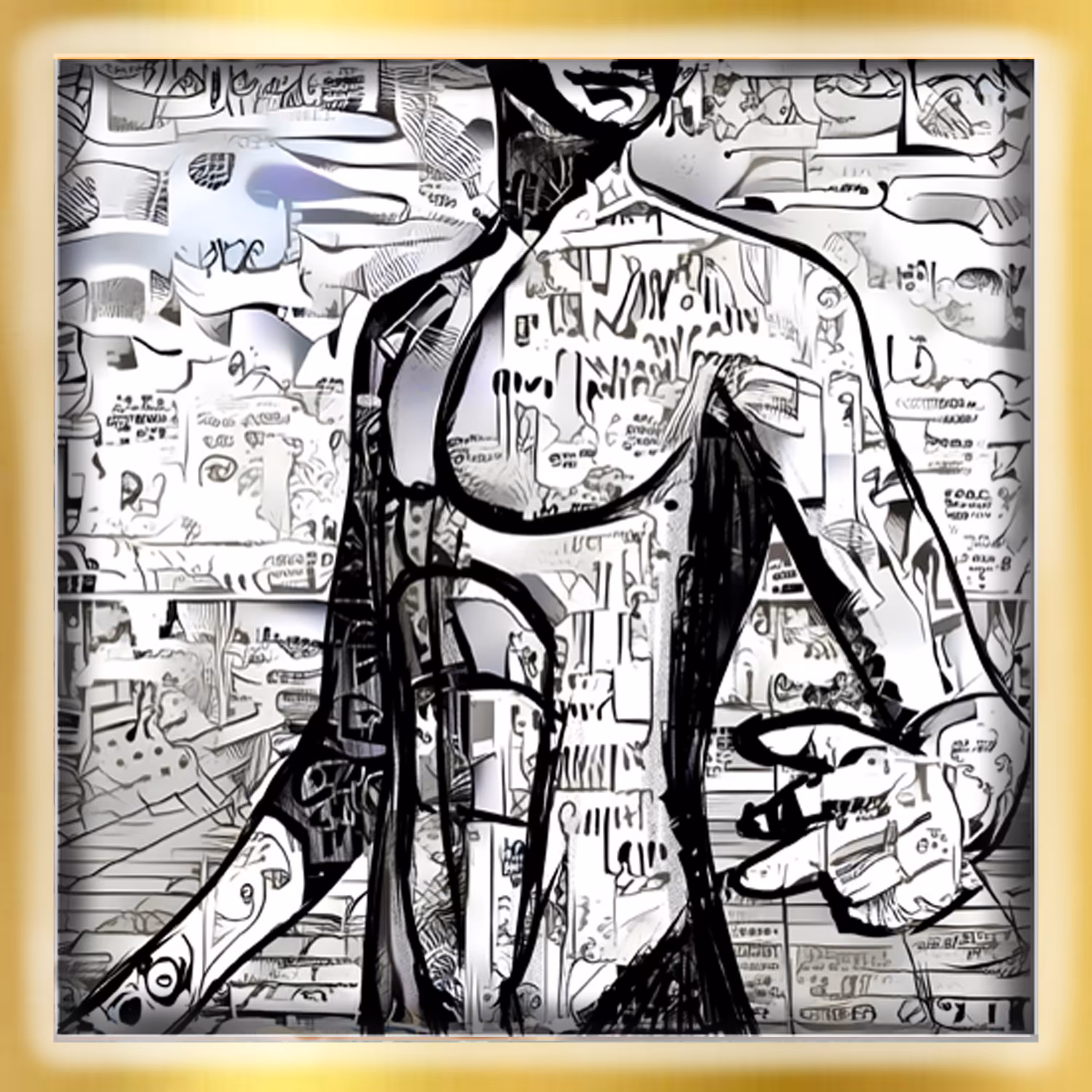 Psychological Erotica Gold Frame