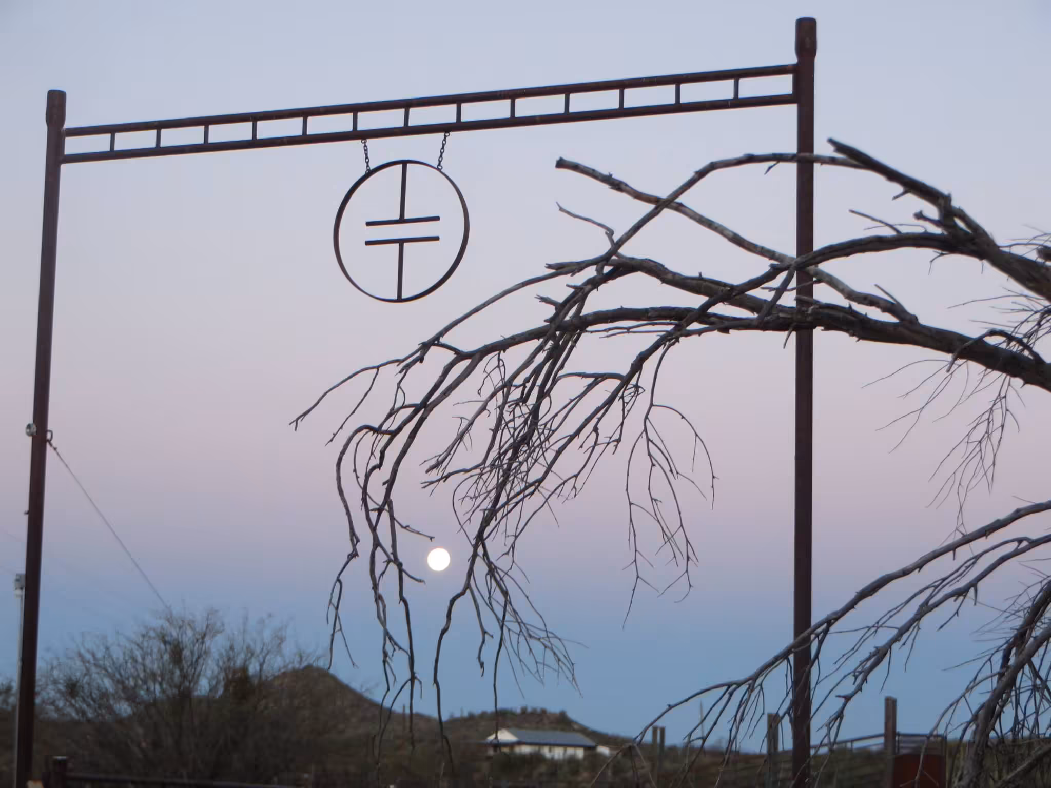 Setting Moon at the TT Ranch